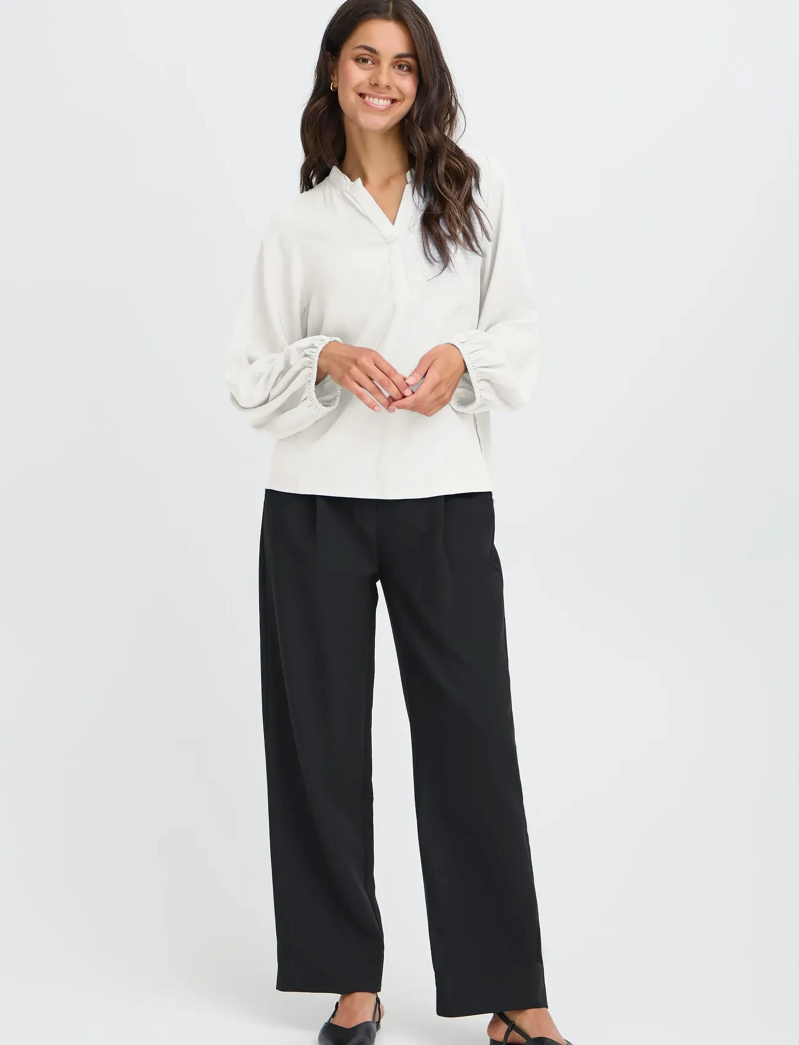 Fransa Frhida Bl 1, XS, White, Bluser > Langærmede, Dame