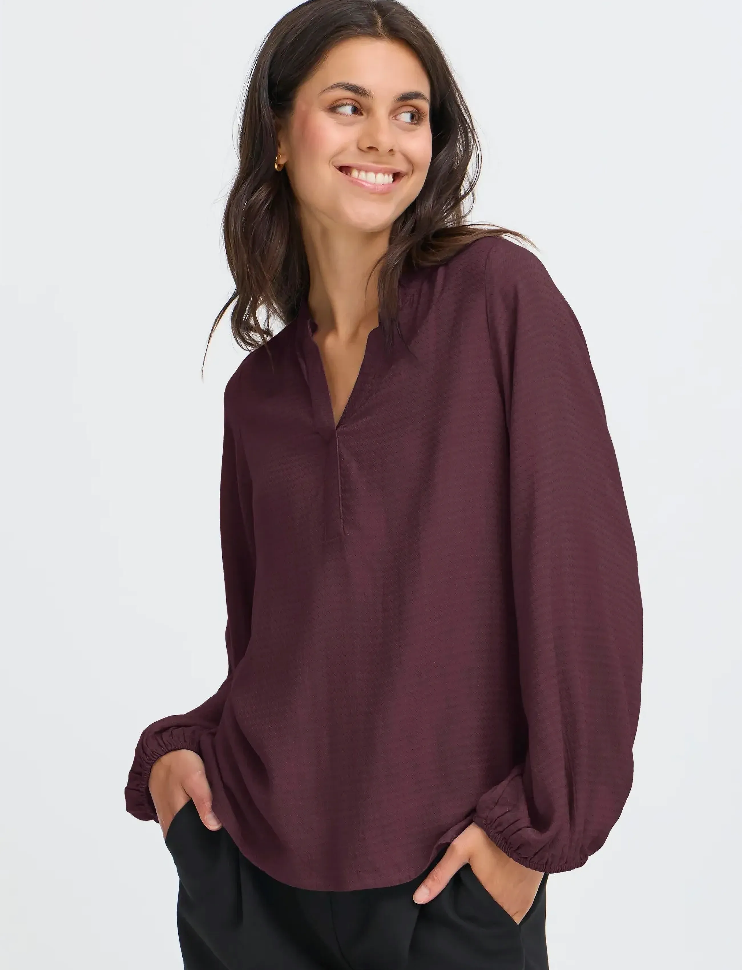 Fransa - FRHIDA BL 1 - langærmede bluser - fudge - 4