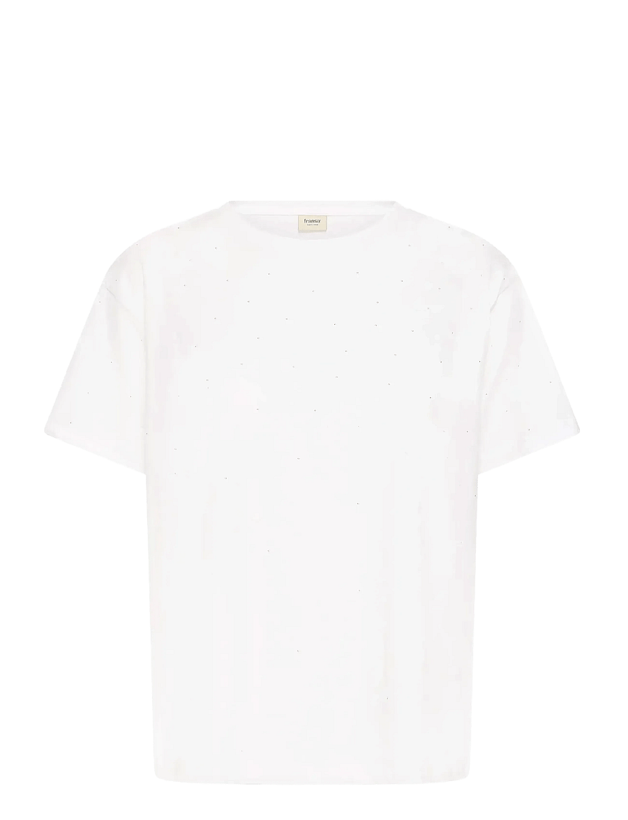 Fransa - FRKINSLEY TEE 1 - t-shirts - blanc de blanc - 1