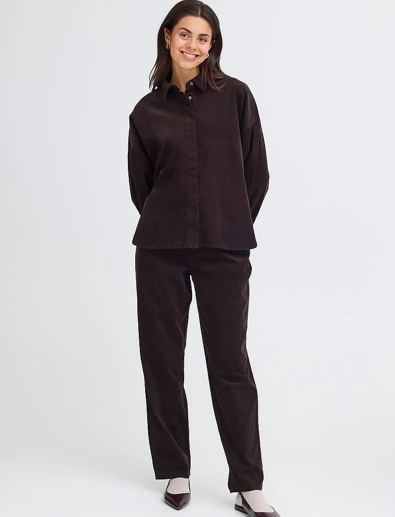 Fransa - FRCORY SH 3 - långärmade skjortor - chocolate torte - 0