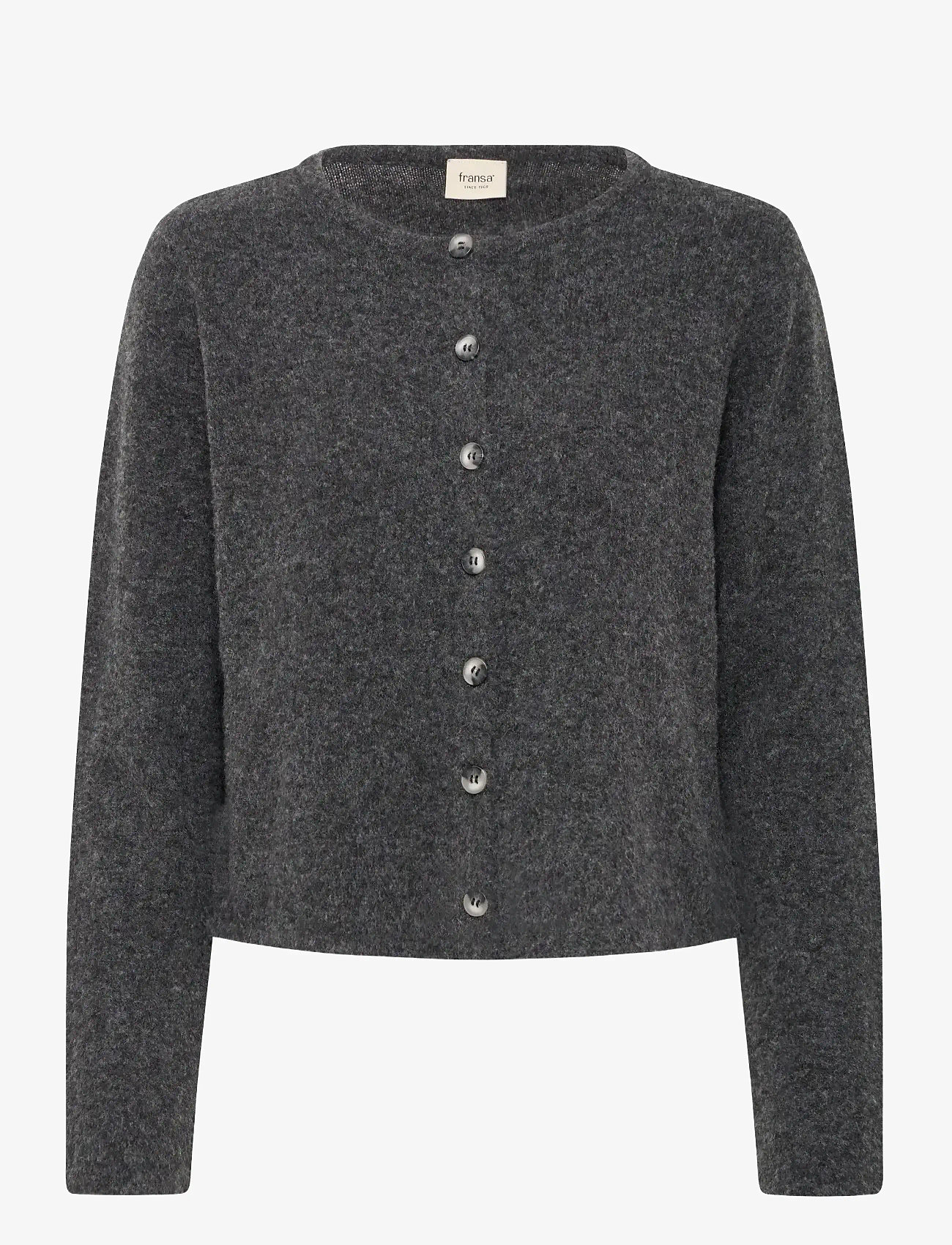 Fransa - FRNOAH CAR 1 - cardigans - charcoal gray melange - 1