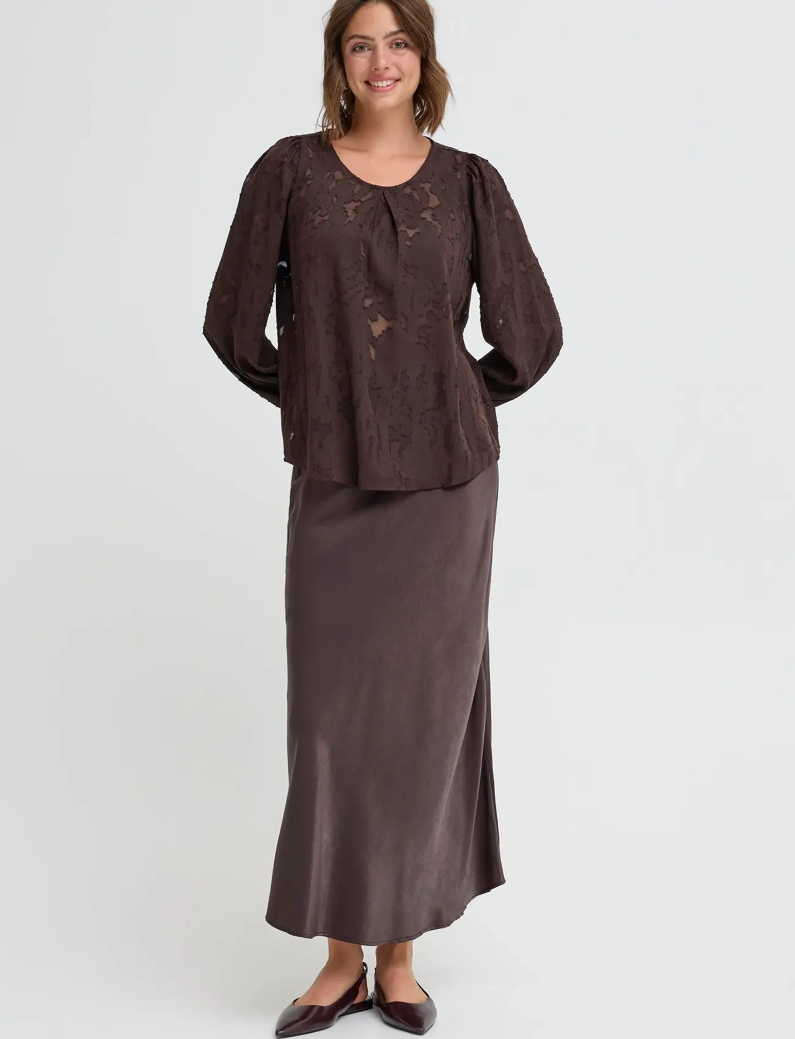 Fransa Frmera Bl 1, S, Brown, Bluser > Langærmede, Dame