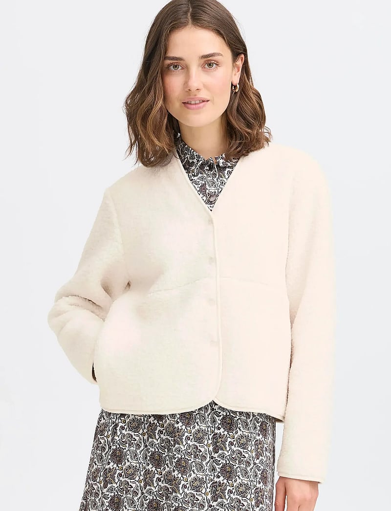 Fransa - FRGWYNNE JA 1 - fliisid ja vahekihina kantavad jakid - whisper white - 3