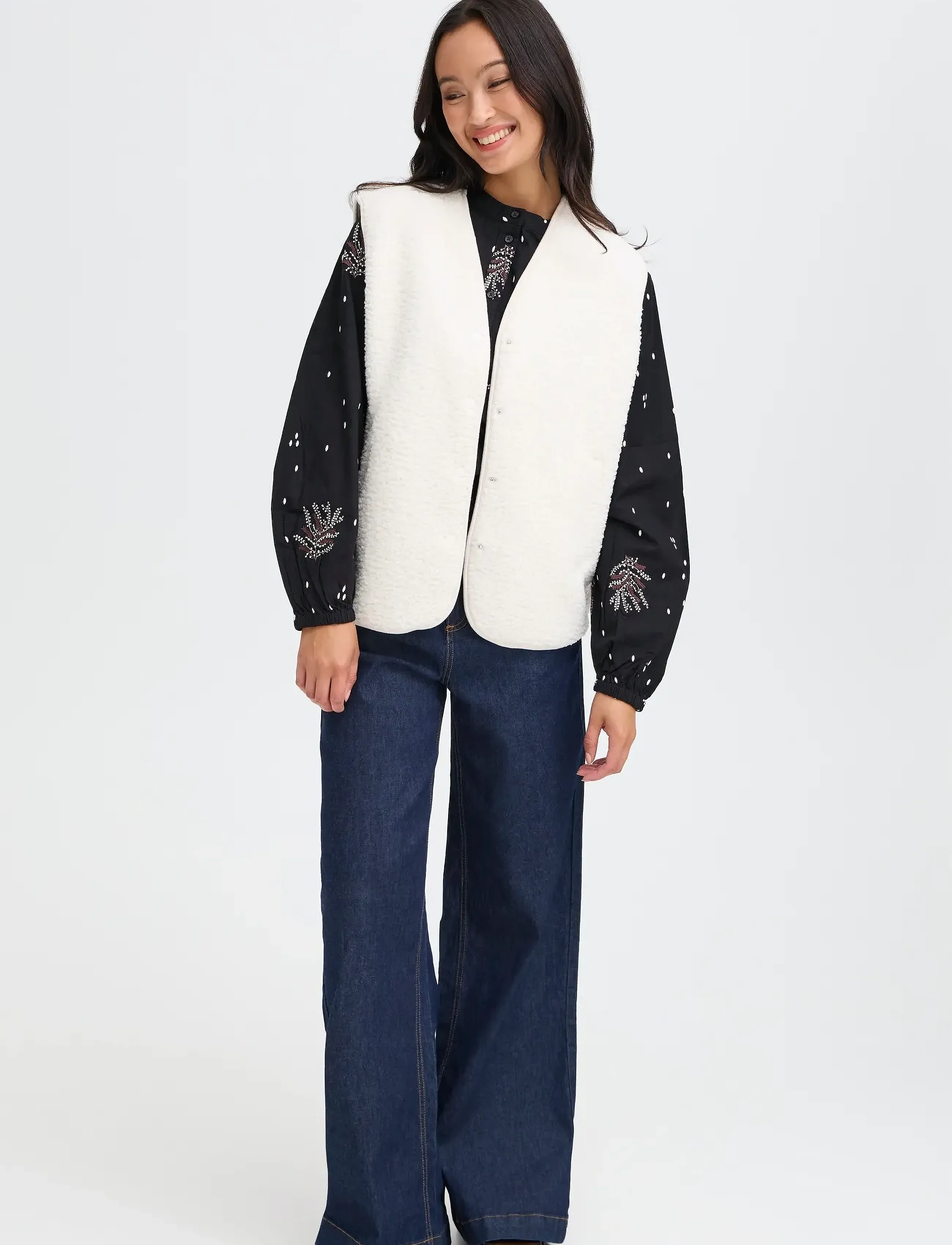 Fransa Frgwynne Wa 1, S, White, Veste > Strikkede Veste, Dame