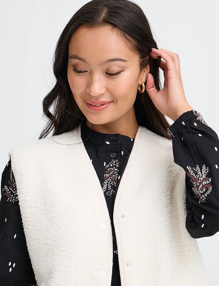 Fransa - FRGWYNNE WA 1 - fleece- und teddy-westen - whisper white - 5