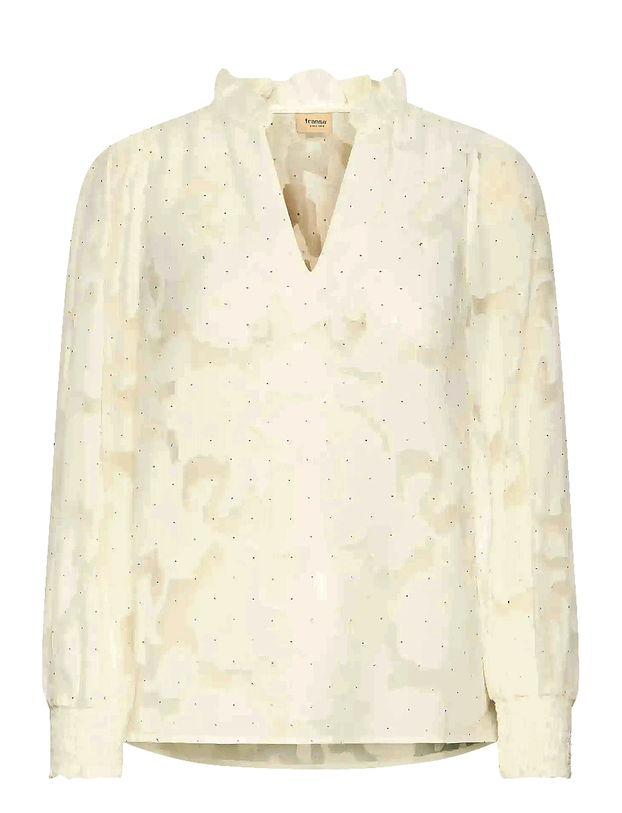 Fransa - FRRHINESTONE BL 1 - langärmelige blusen - blanc de blanc - 1