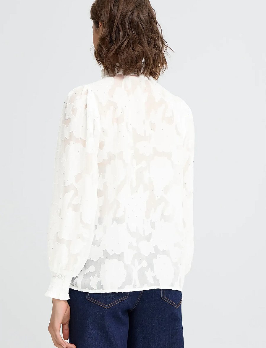 Fransa - FRRHINESTONE BL 1 - langärmelige blusen - blanc de blanc - 4