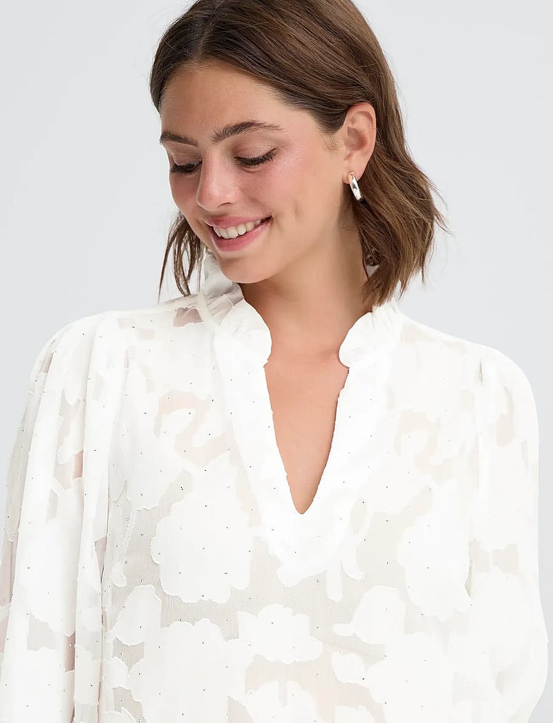 Fransa - FRRHINESTONE BL 1 - langärmlige blusen - blanc de blanc - 5