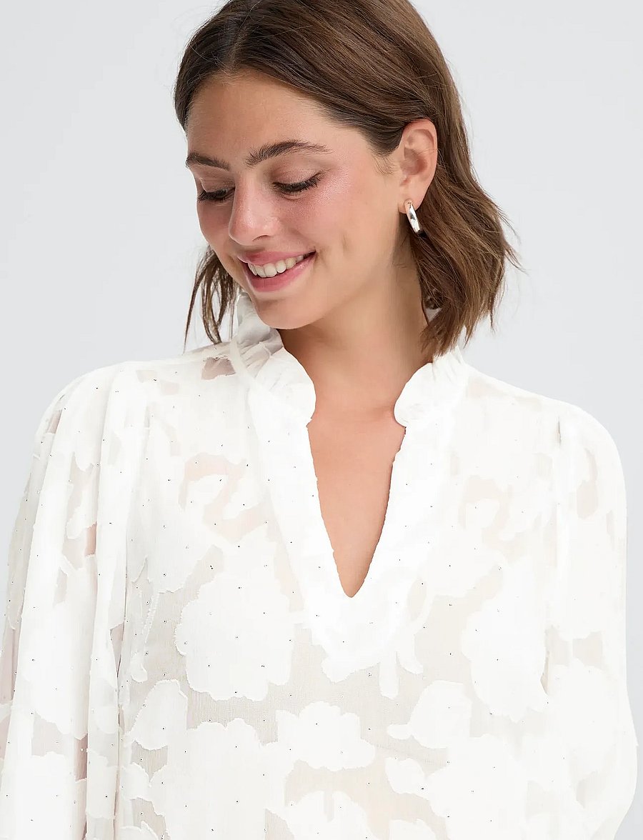Fransa - FRRHINESTONE BL 1 - langärmelige blusen - blanc de blanc - 5