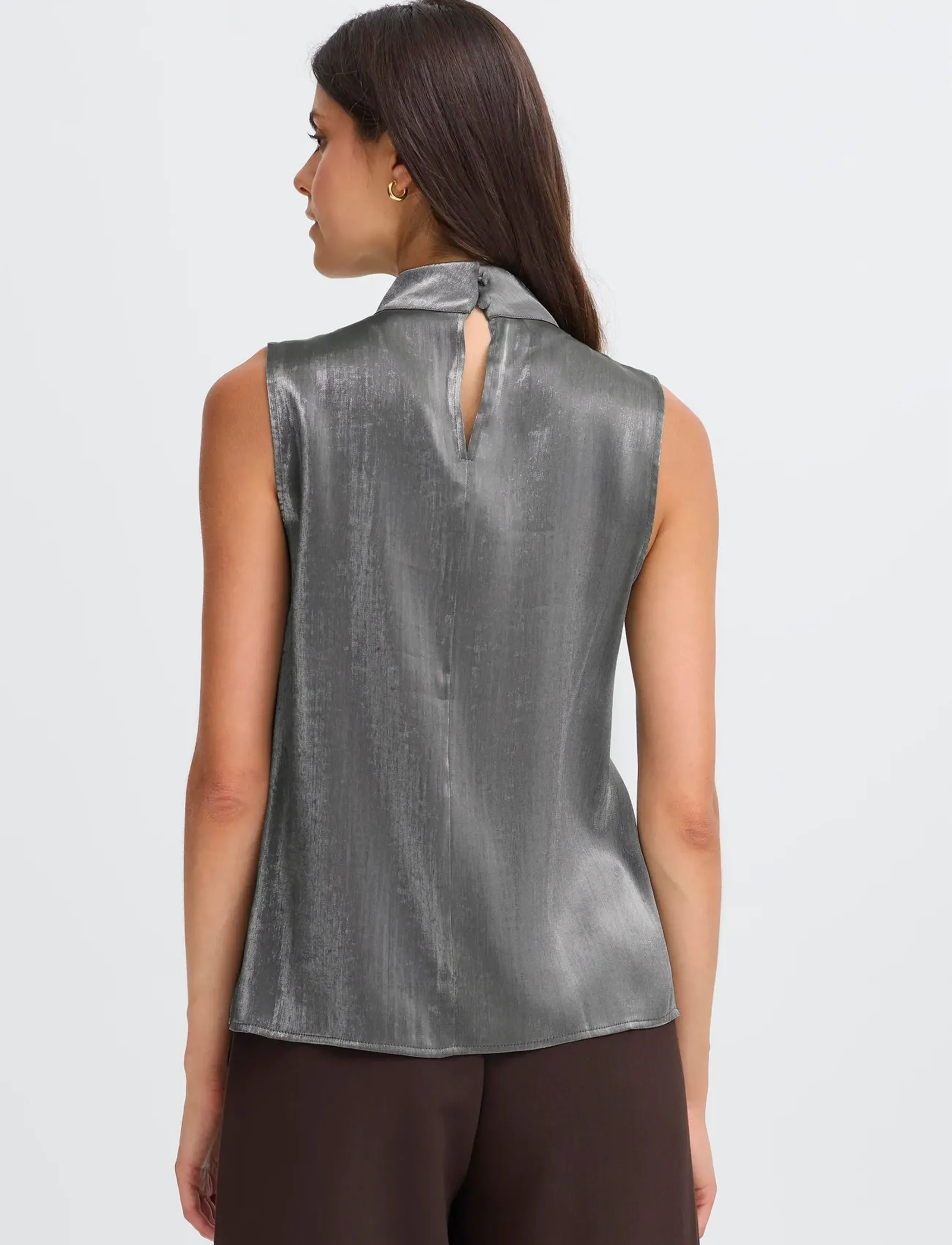 Fransa - FRYOLANDA TOP 1 - varrukateta pluusid - gray pinstripe - 4