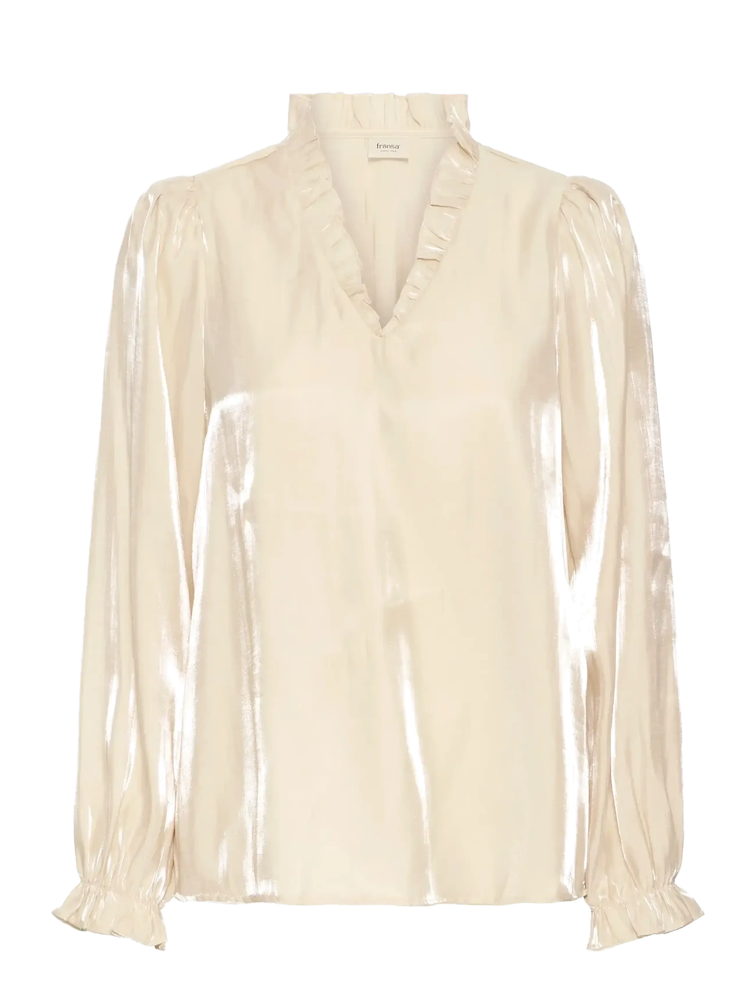 Fransa Fryolanda Bl 3, XS, Cream, Bluser > Langærmede, Dame