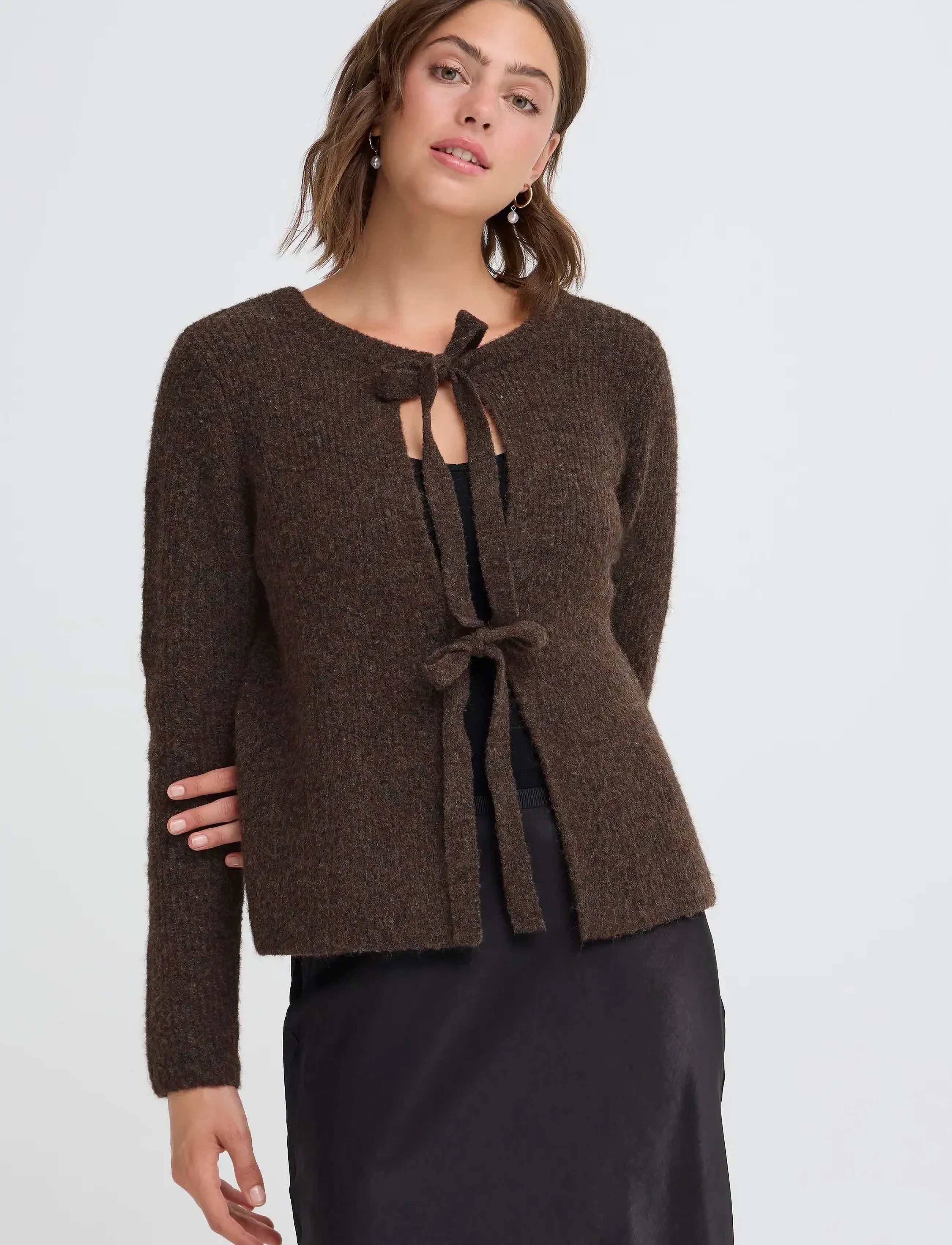 Fransa - FRROSANNA CAR 1 - cardigans - chocolate torte - 3