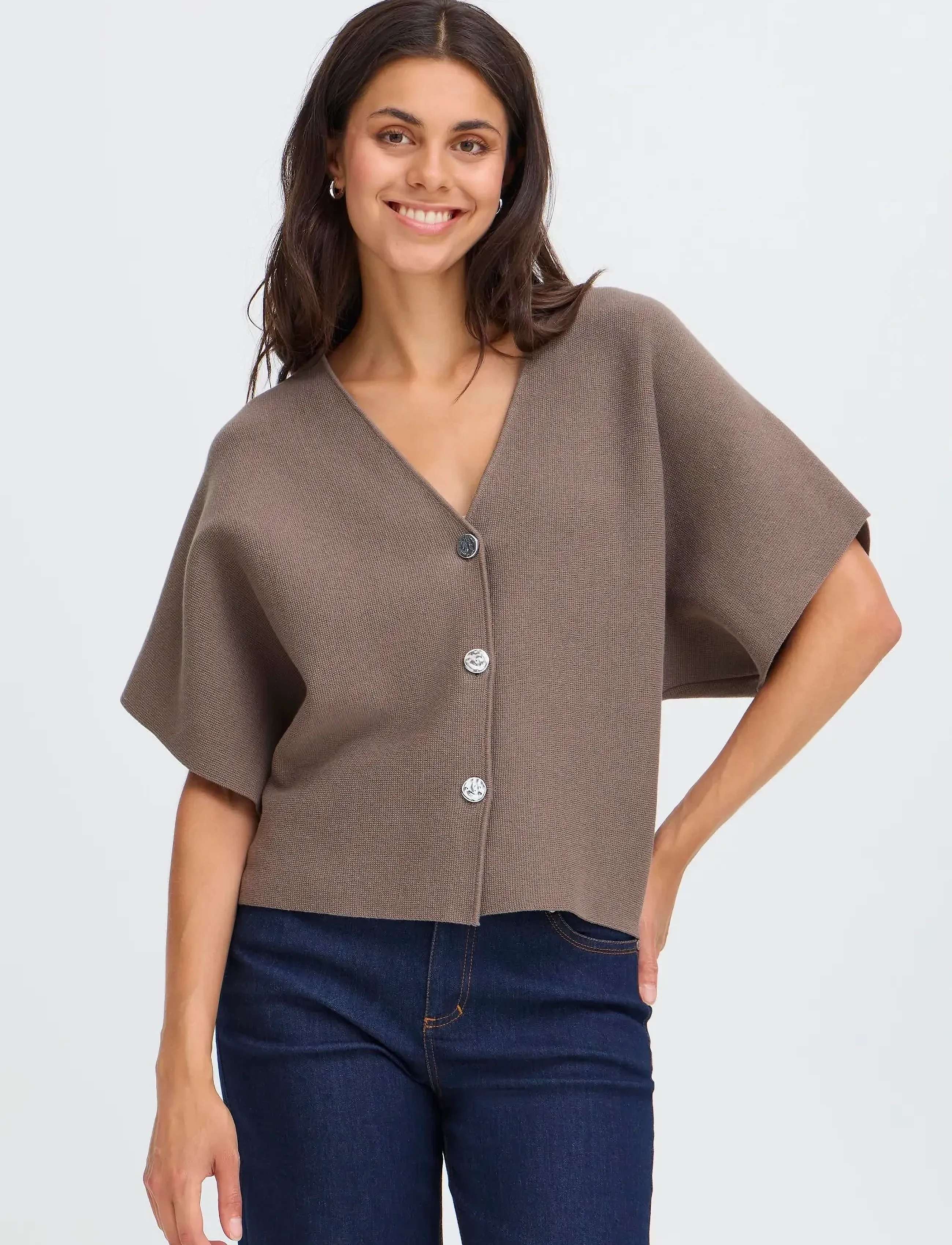 Fransa - FRITA CAR 5 - cardigans - falcon - 3