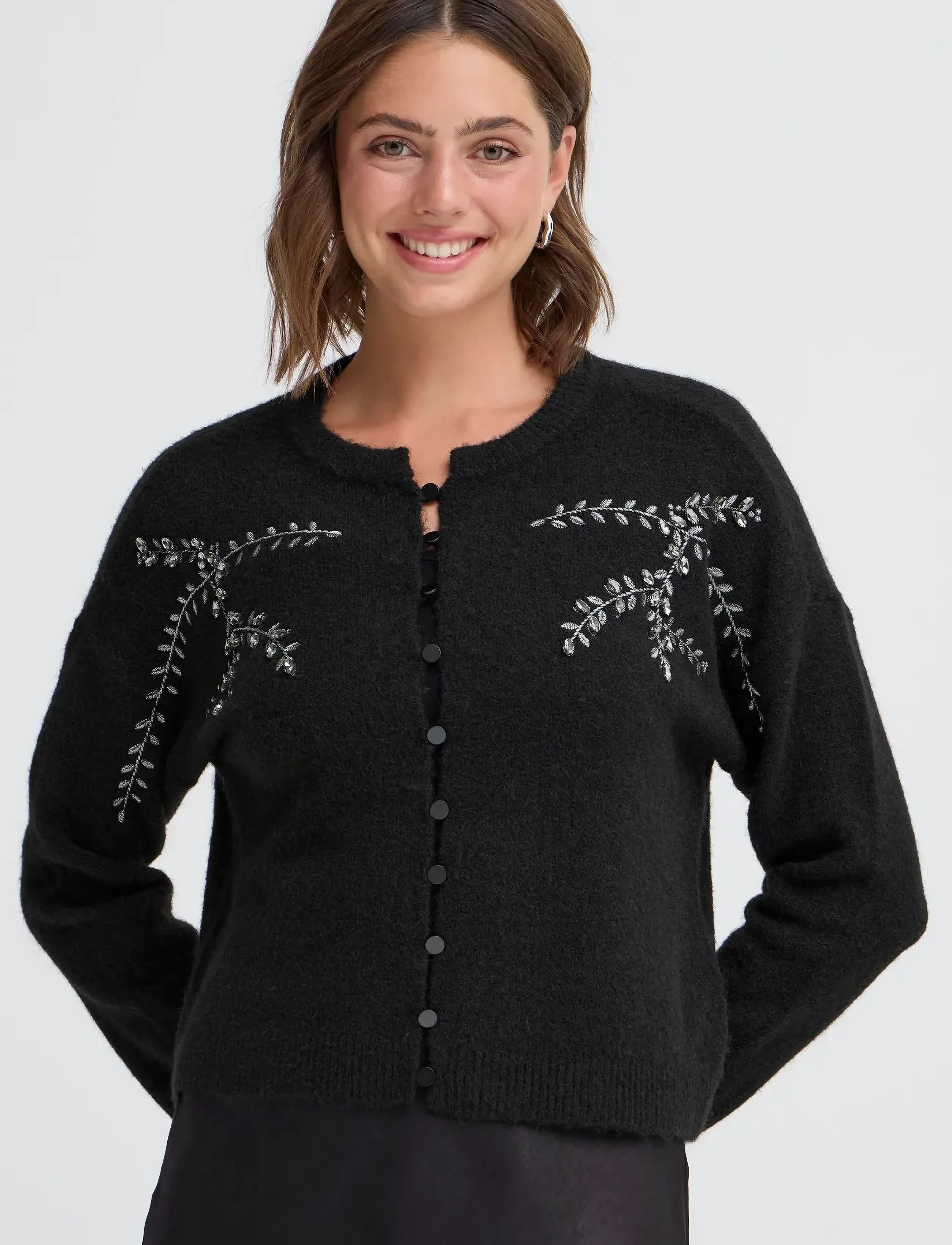 Fransa - FRKENDRA CAR 3 - cardigans - meteorite - 3
