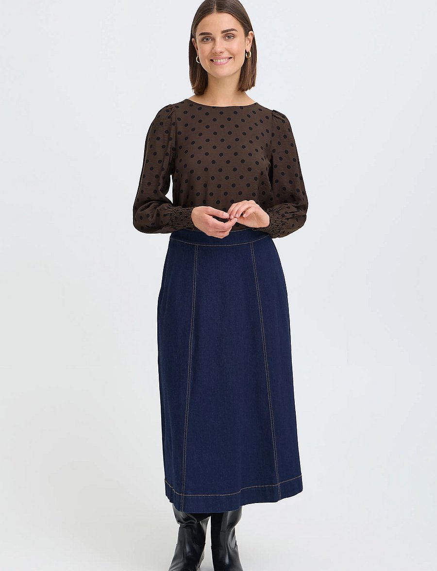 Fransa - FRADARA BL 3 - långärmade blusar - hot fudge dotty - 0