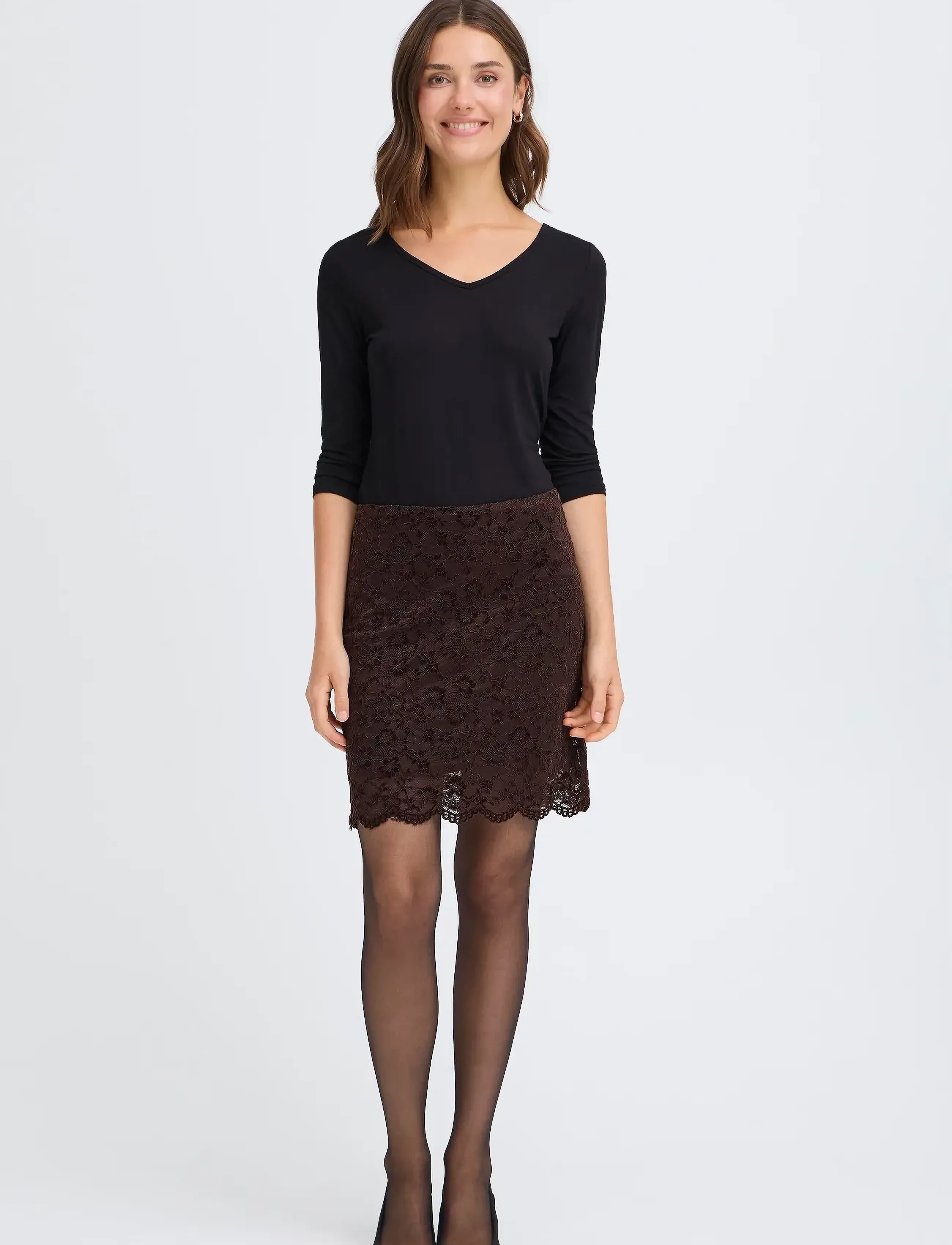 Fransa FRVELORA SK 1 - Kjolar - CHOCOLATE TORTE / brown