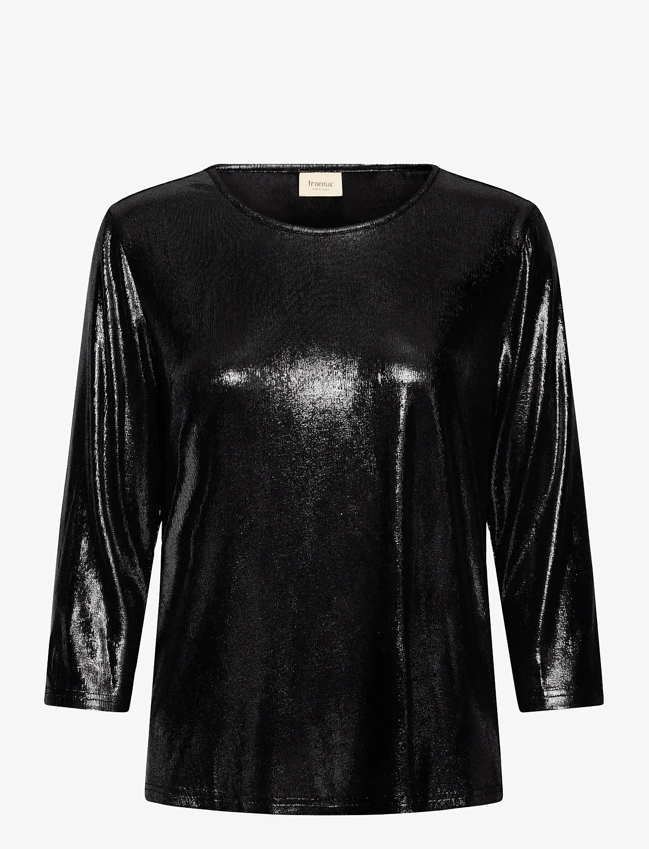Fransa - FRFRANNY TEE 2 - höstkläder - black metallic - 1