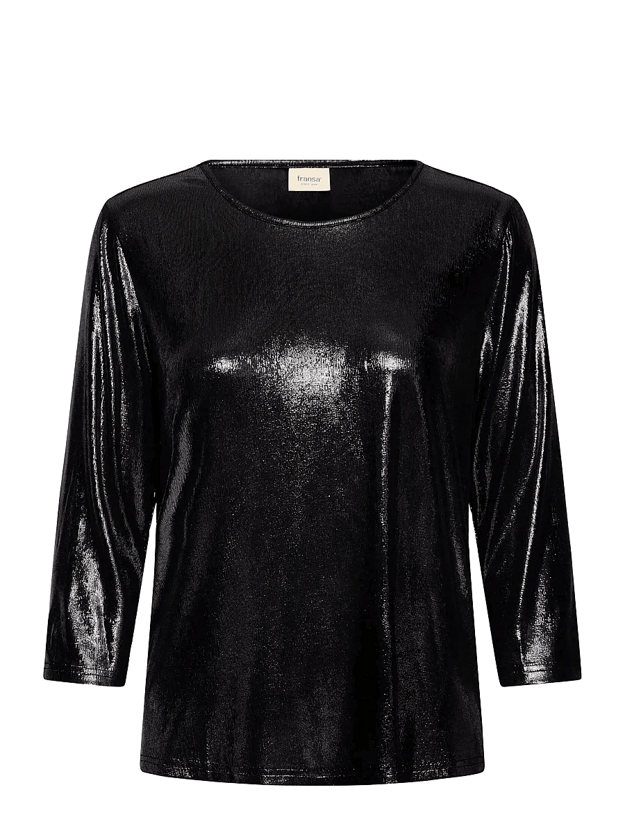 Fransa - FRFRANNY TEE 2 - langærmede toppe - black metallic - 1