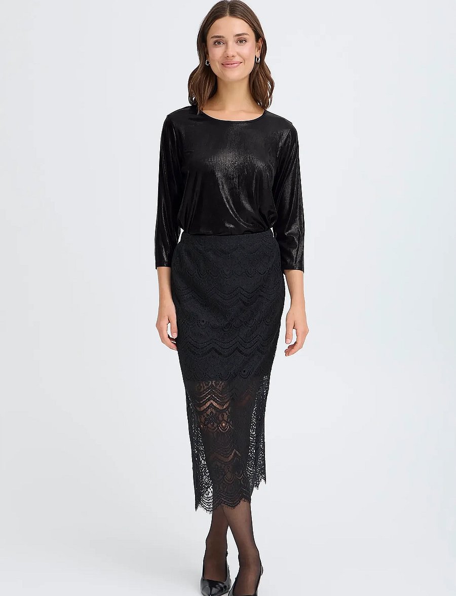 Fransa - FRFRANNY TEE 2 - langærmede toppe - black metallic - 0