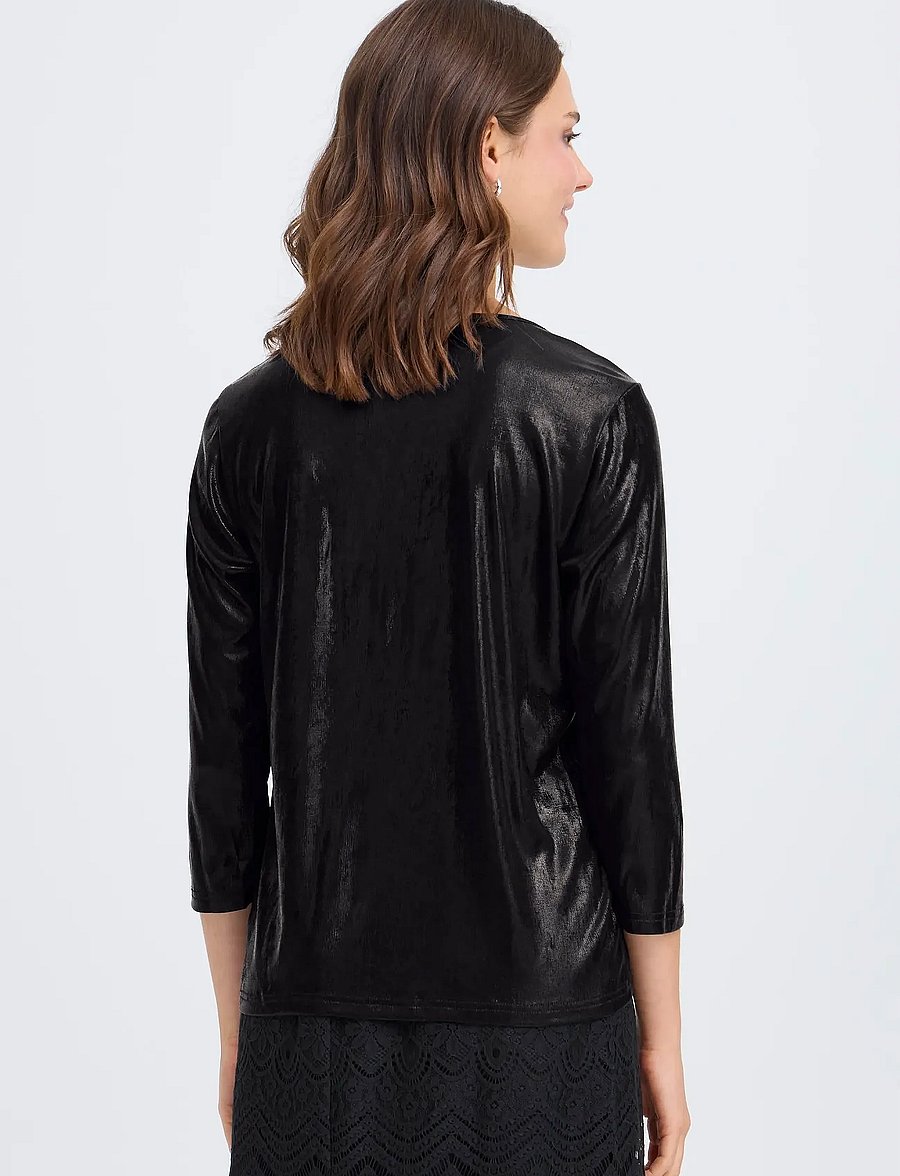 Fransa - FRFRANNY TEE 2 - langærmede toppe - black metallic - 4