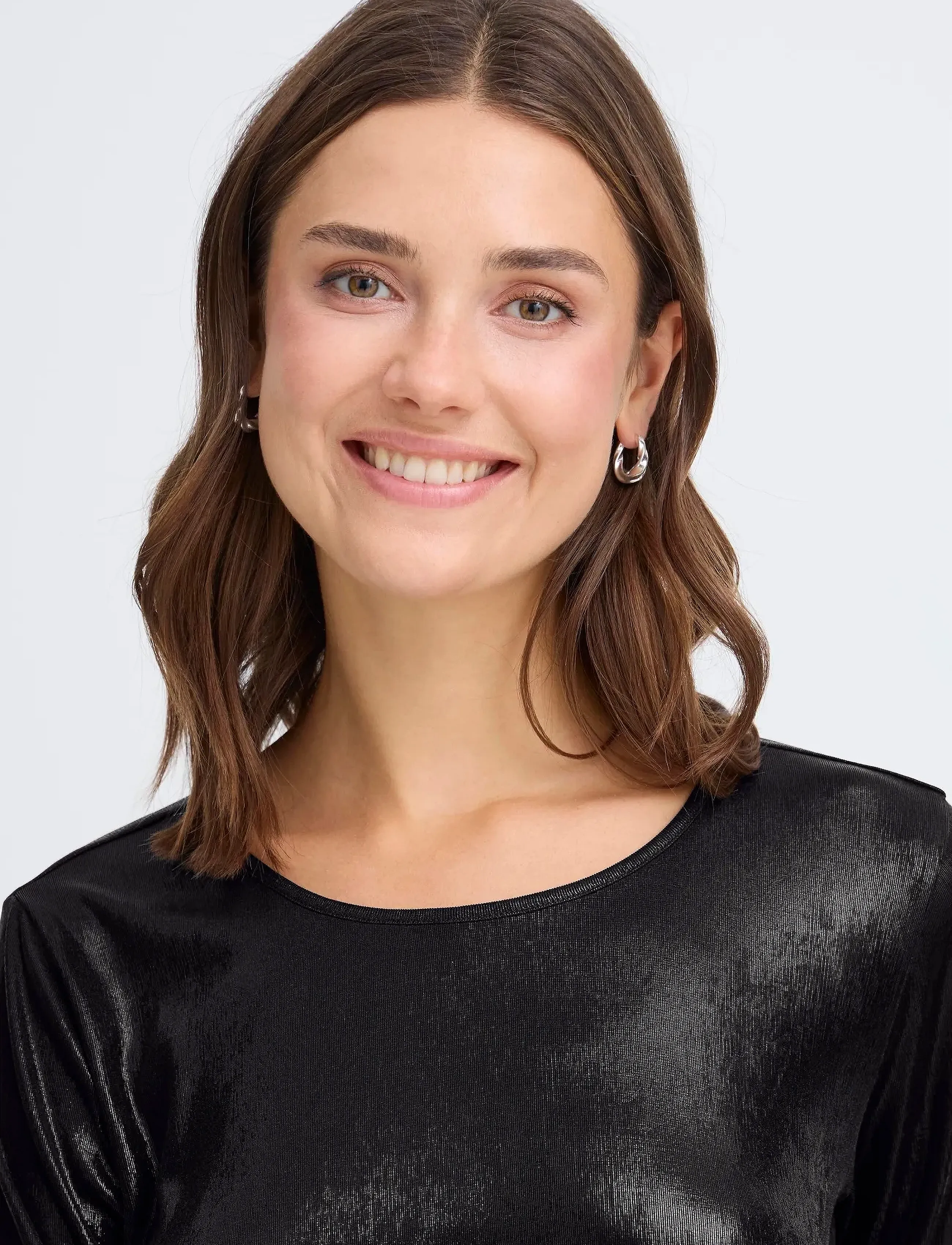 Fransa - FRFRANNY TEE 2 - långärmade toppar - black metallic - 5