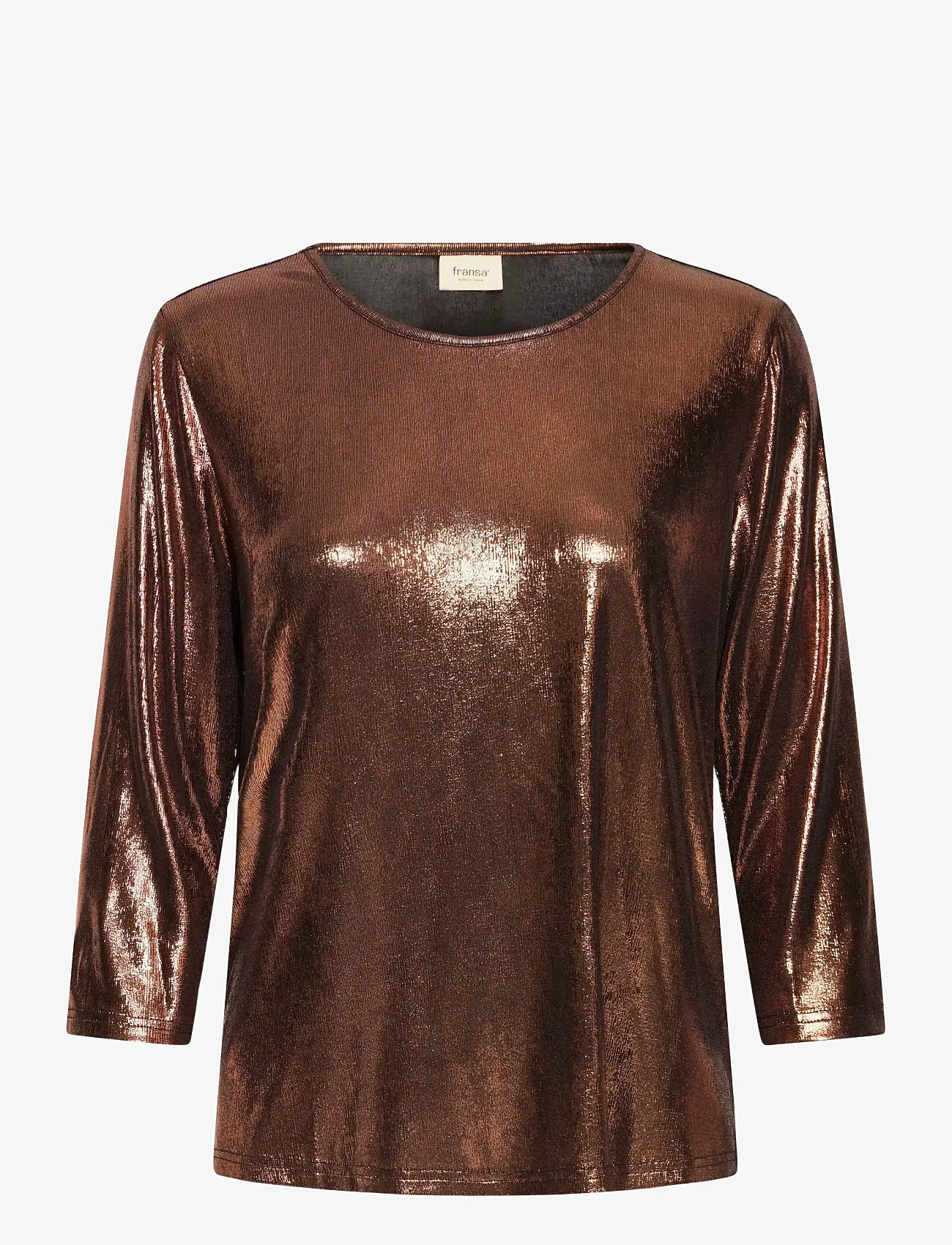 Fransa - FRFRANNY TEE 2 - efterårstøj - copper metallic - 0
