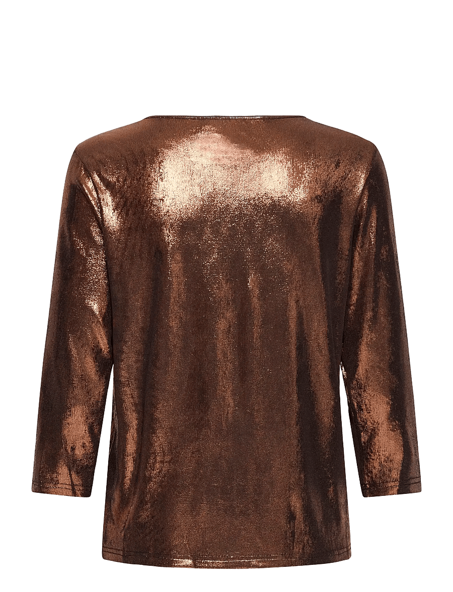 Fransa - FRFRANNY TEE 2 - langärmlige tops - copper metallic - 2