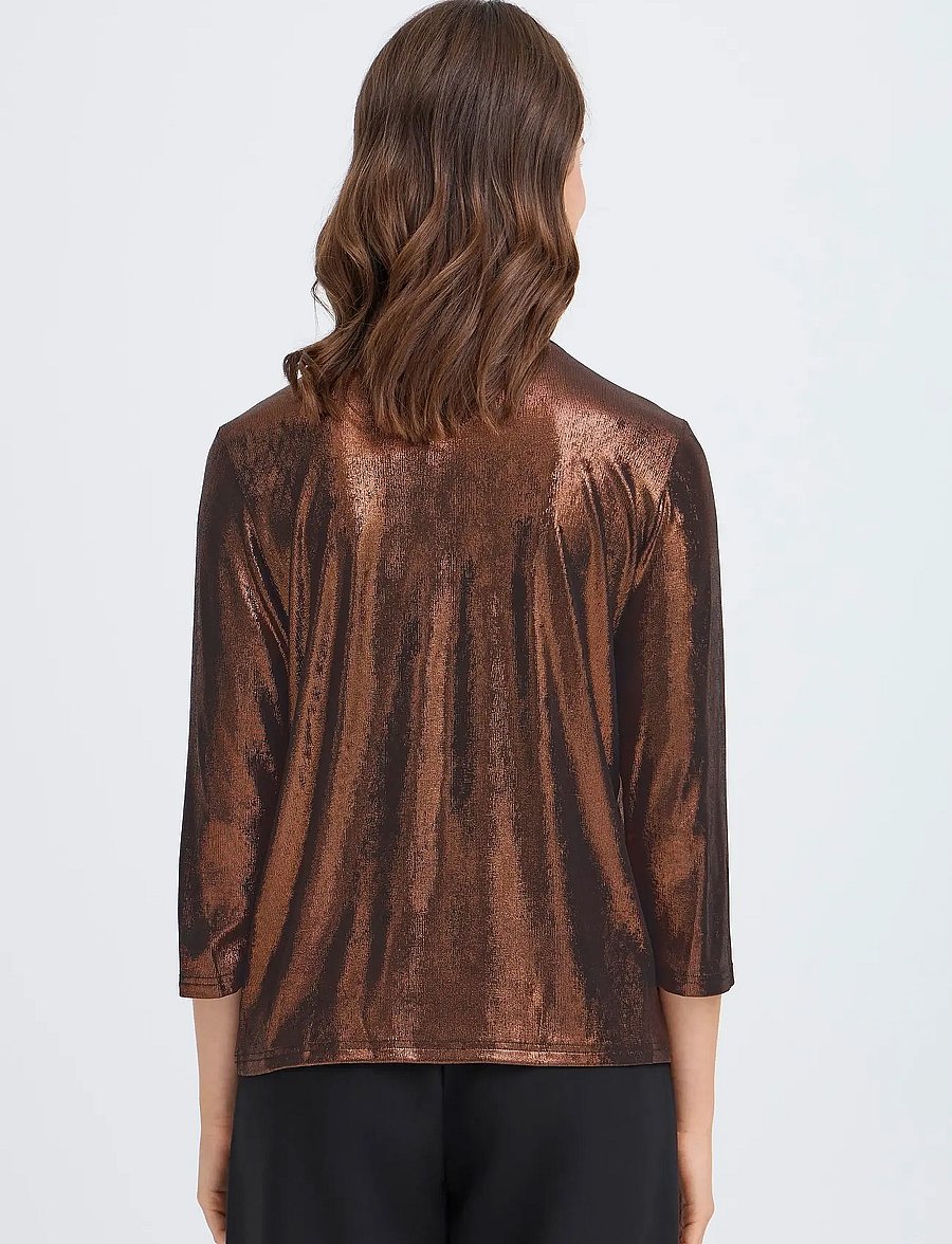 Fransa - FRFRANNY TEE 2 - langärmlige tops - copper metallic - 4