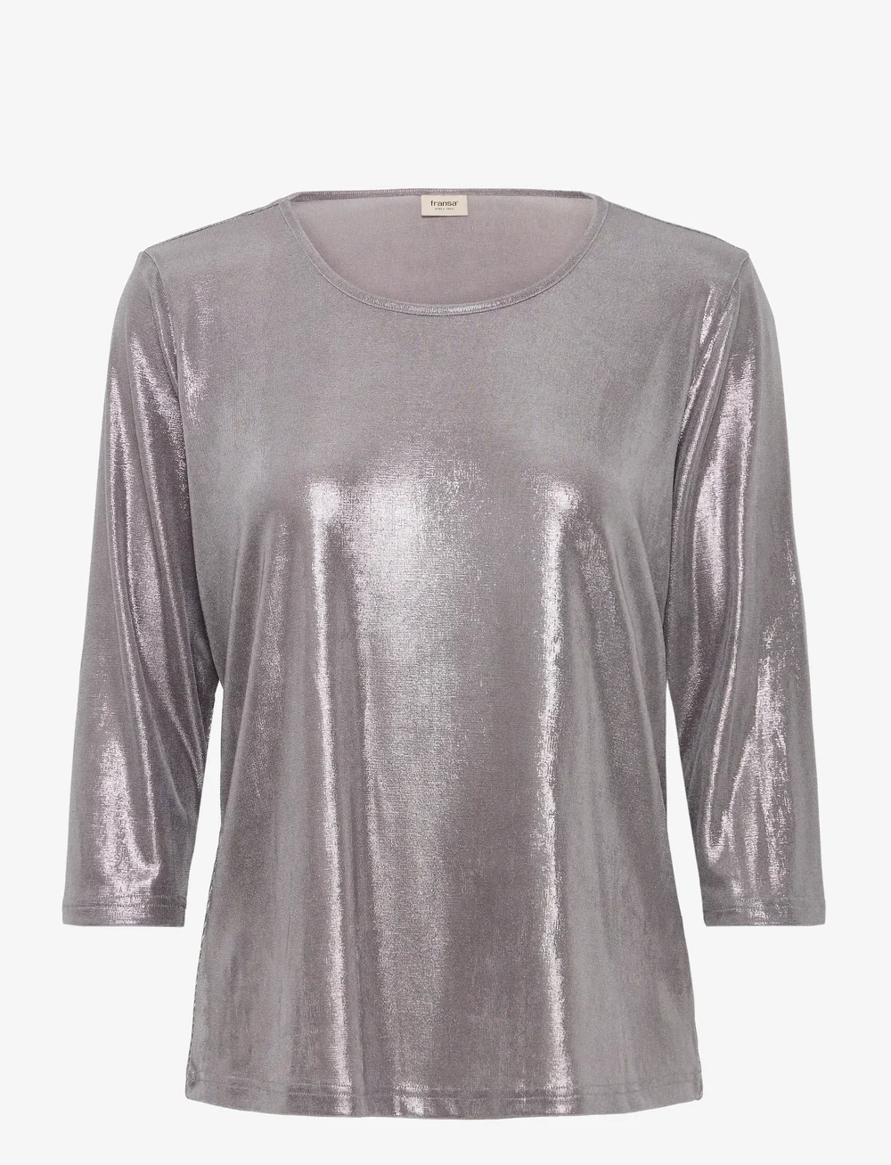 Fransa - FRFRANNY TEE 2 - langærmede toppe - silver metallic - 1
