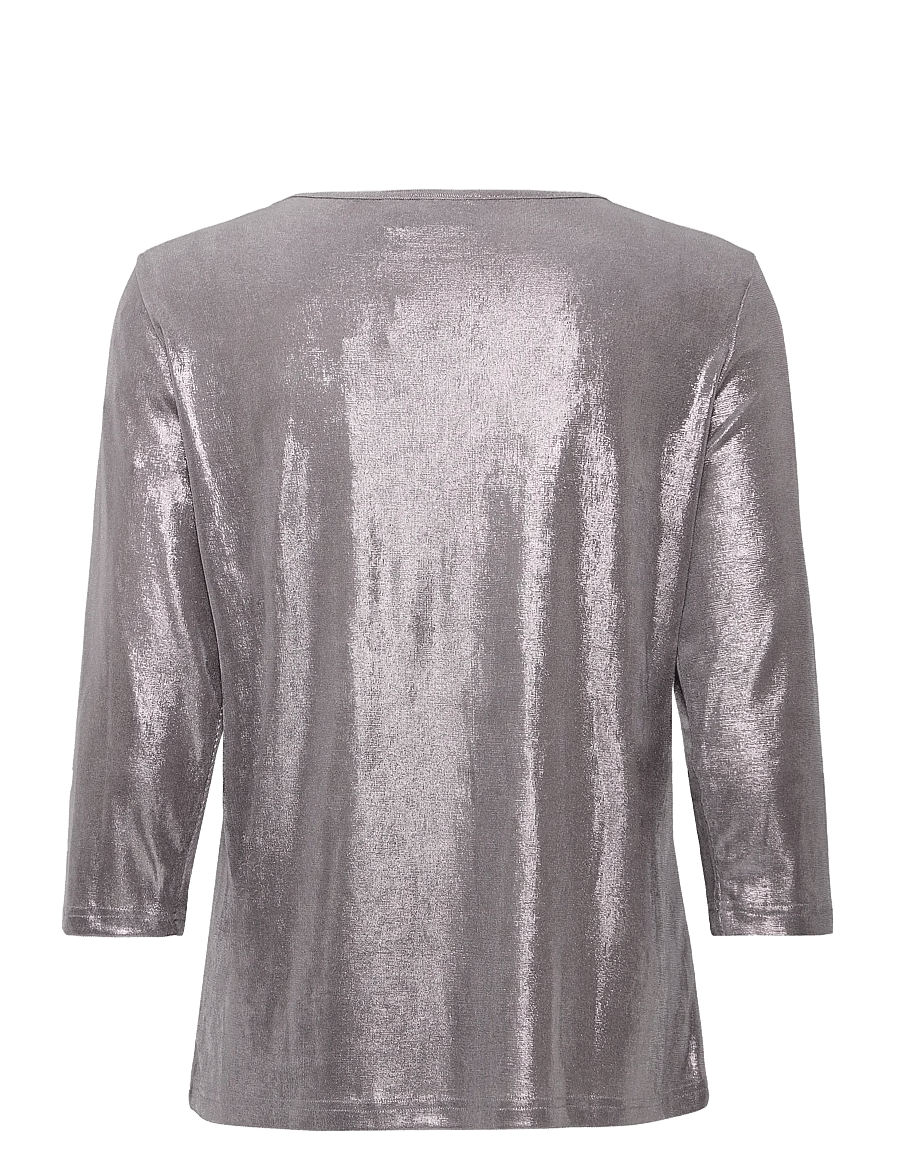 Fransa - FRFRANNY TEE 2 - langærmede toppe - silver metallic - 2