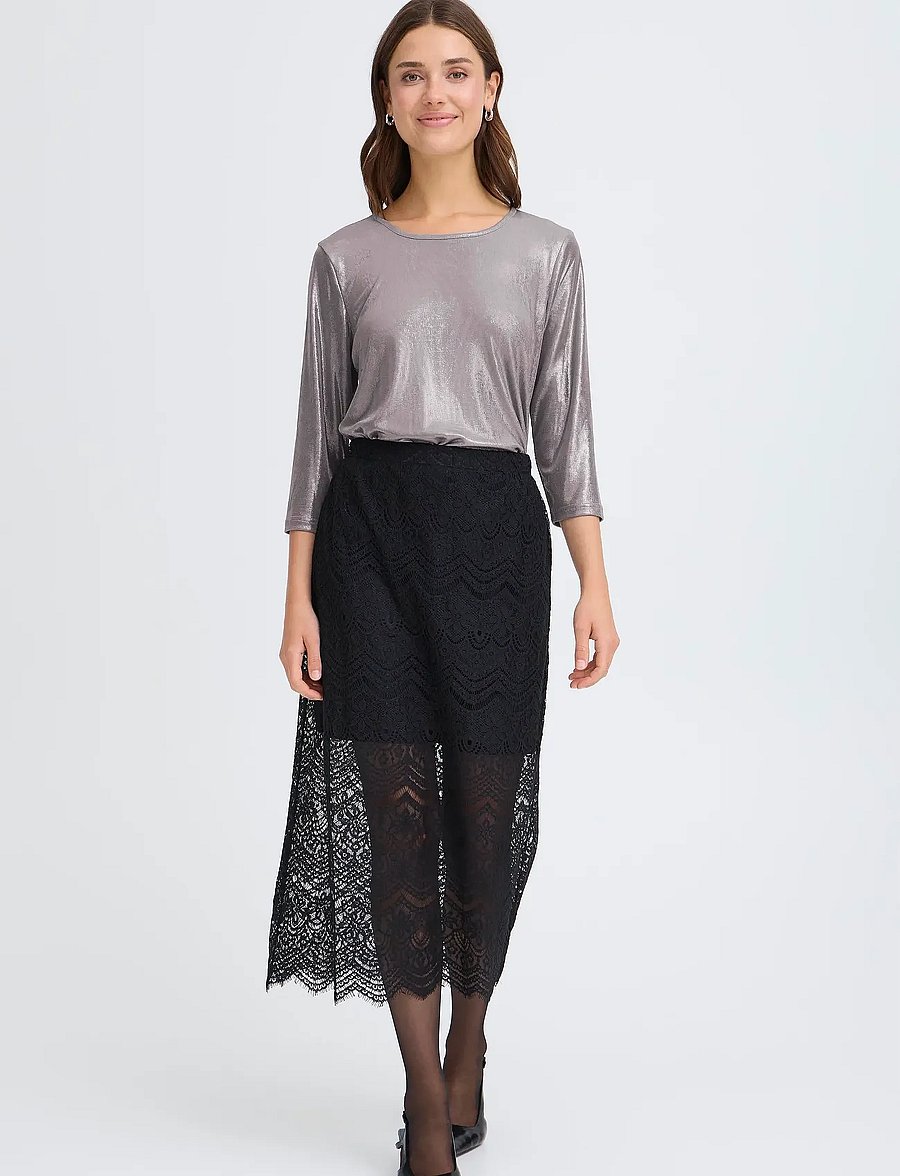 Fransa - FRFRANNY TEE 2 - langærmede toppe - silver metallic - 0