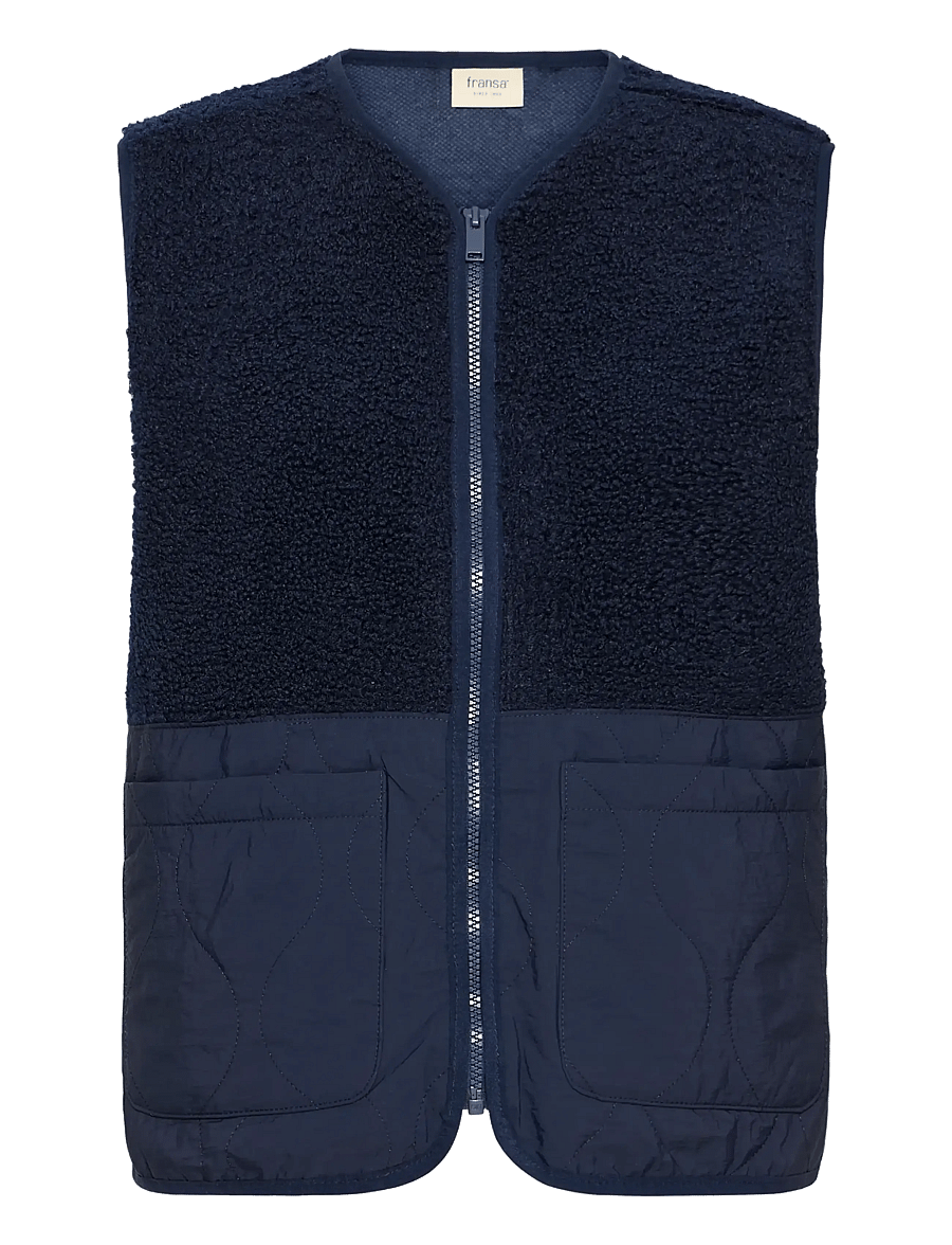 Fransa - FRMIKALA WA 1 - fleece- und teddy-westen - navy blazer - 1