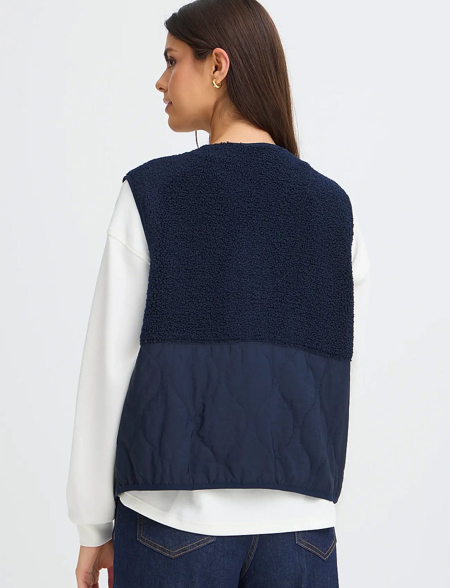 Fransa - FRMIKALA WA 1 - fleece- und teddy-westen - navy blazer - 4