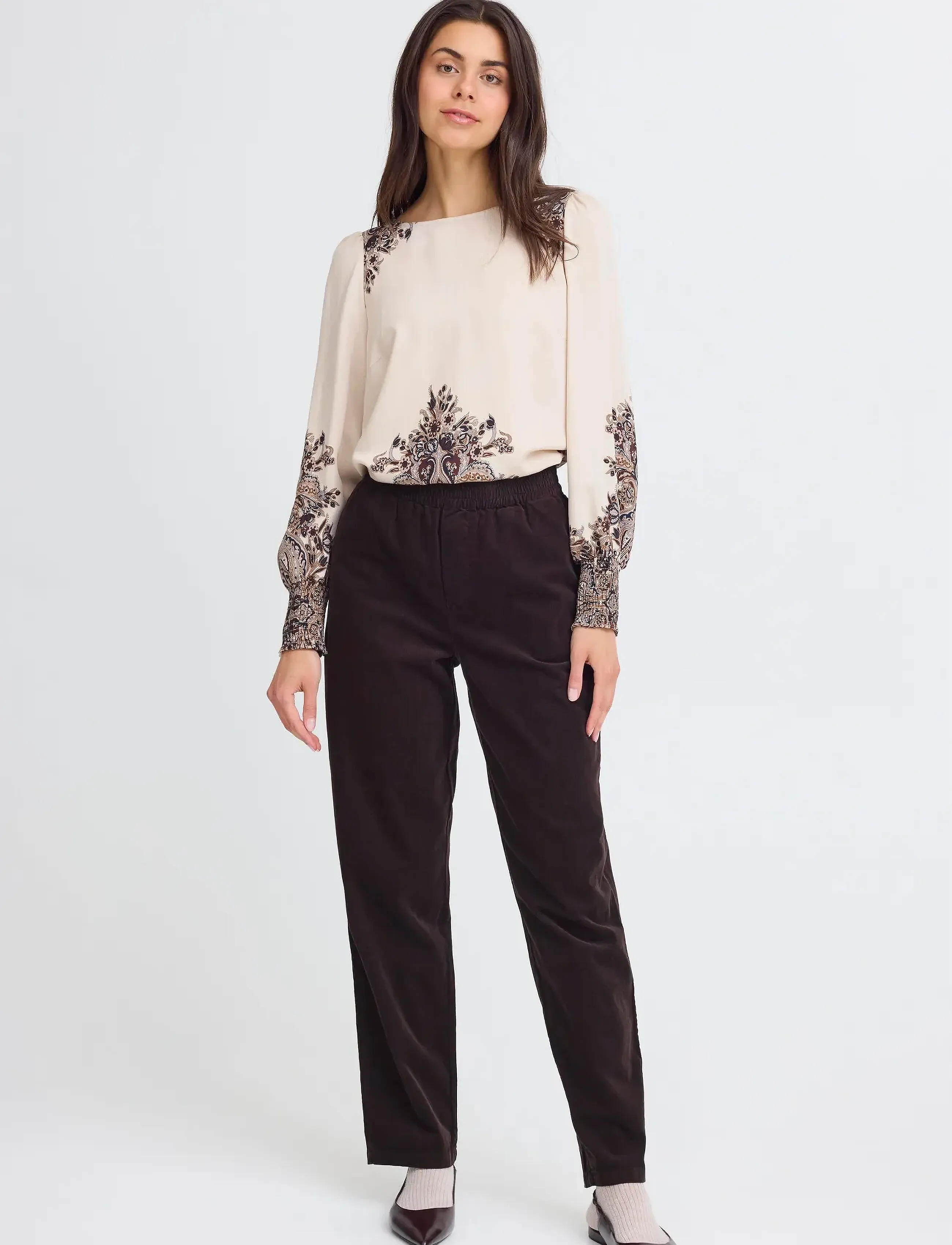 Fransa Frcory Pa 2, S, Trousers, Braun - Straight Leg, Frauen