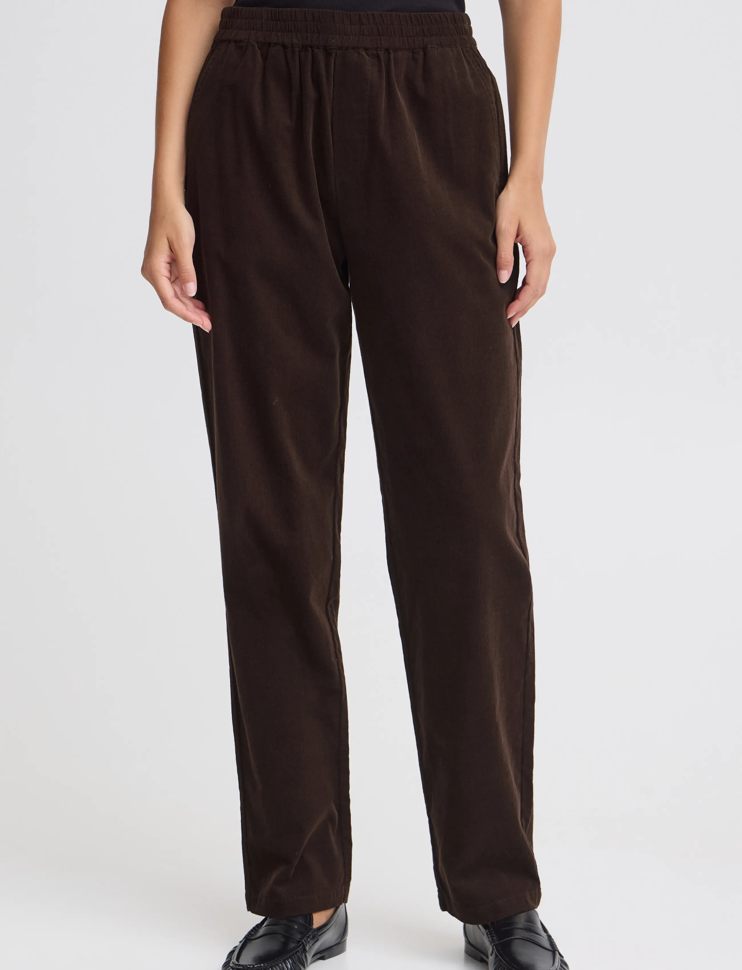 Fransa - FRCORY PA 2 - straight leg trousers - hot fudge - 3