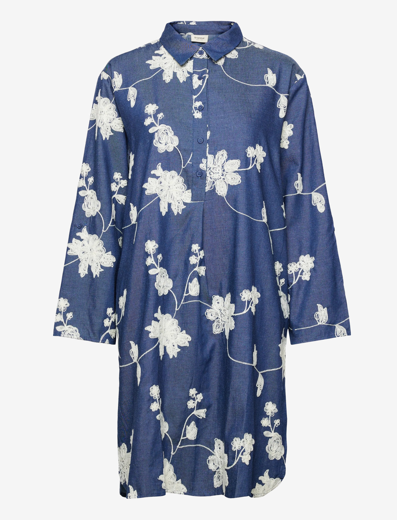 Fransa - FRDARANA DR 1 - skjortekjoler - mid blue emb. - 0