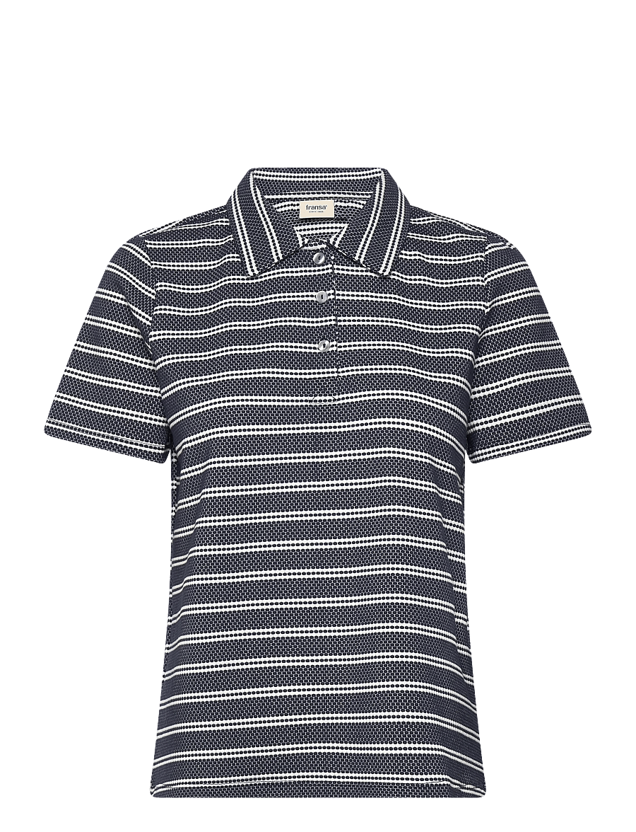 Fransa - FRJOSIE TEE 5 - pikéer - navy stripe - 0