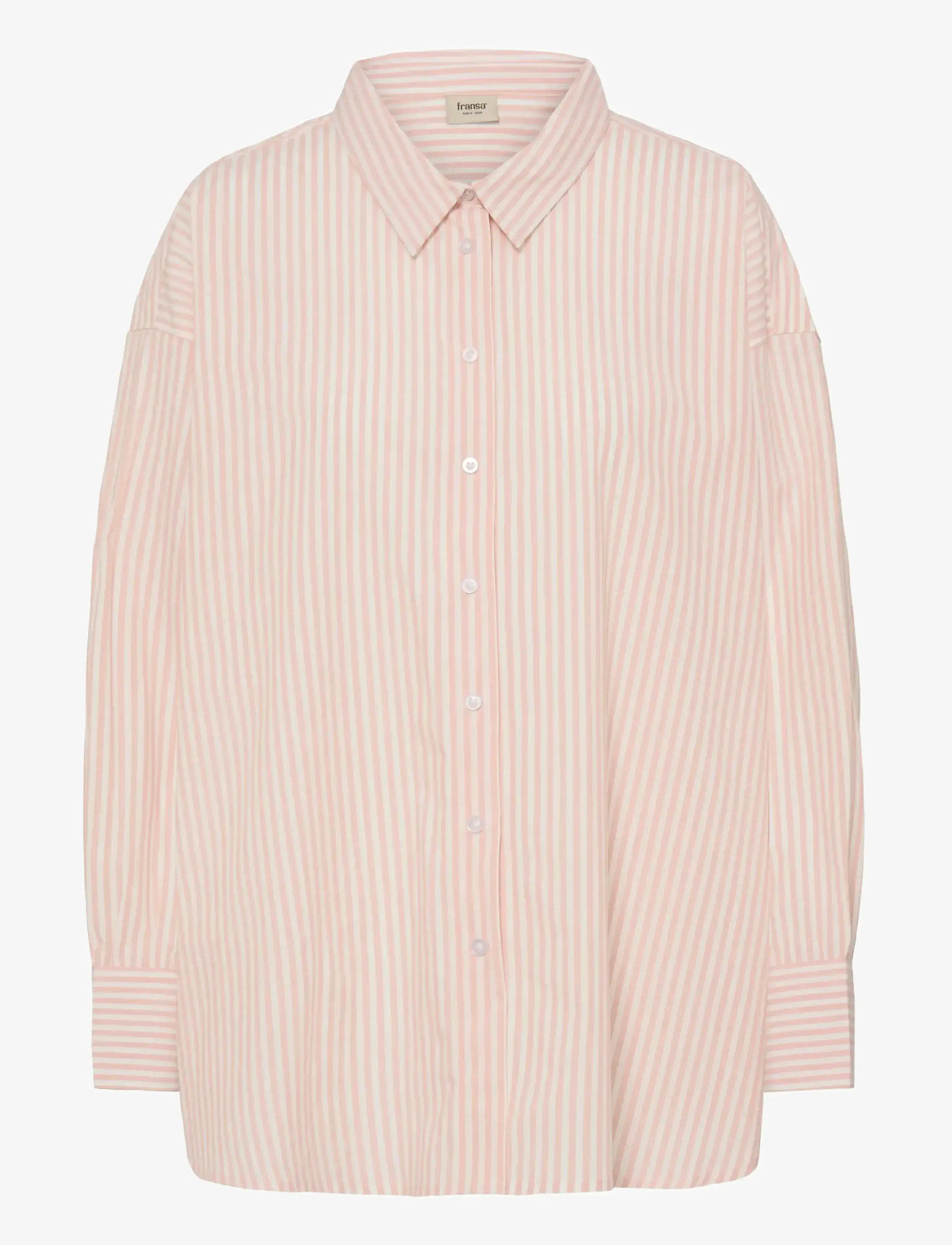 Fransa - FRZASHIRT SH 11 - långärmade skjortor - rose smoke white stripe - 1