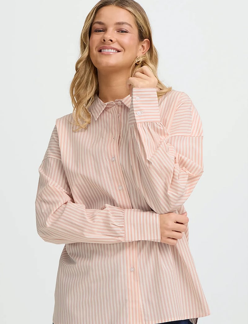 Fransa - FRZASHIRT SH 11 - pikkade varrukatega särgid - rose smoke white stripe - 3