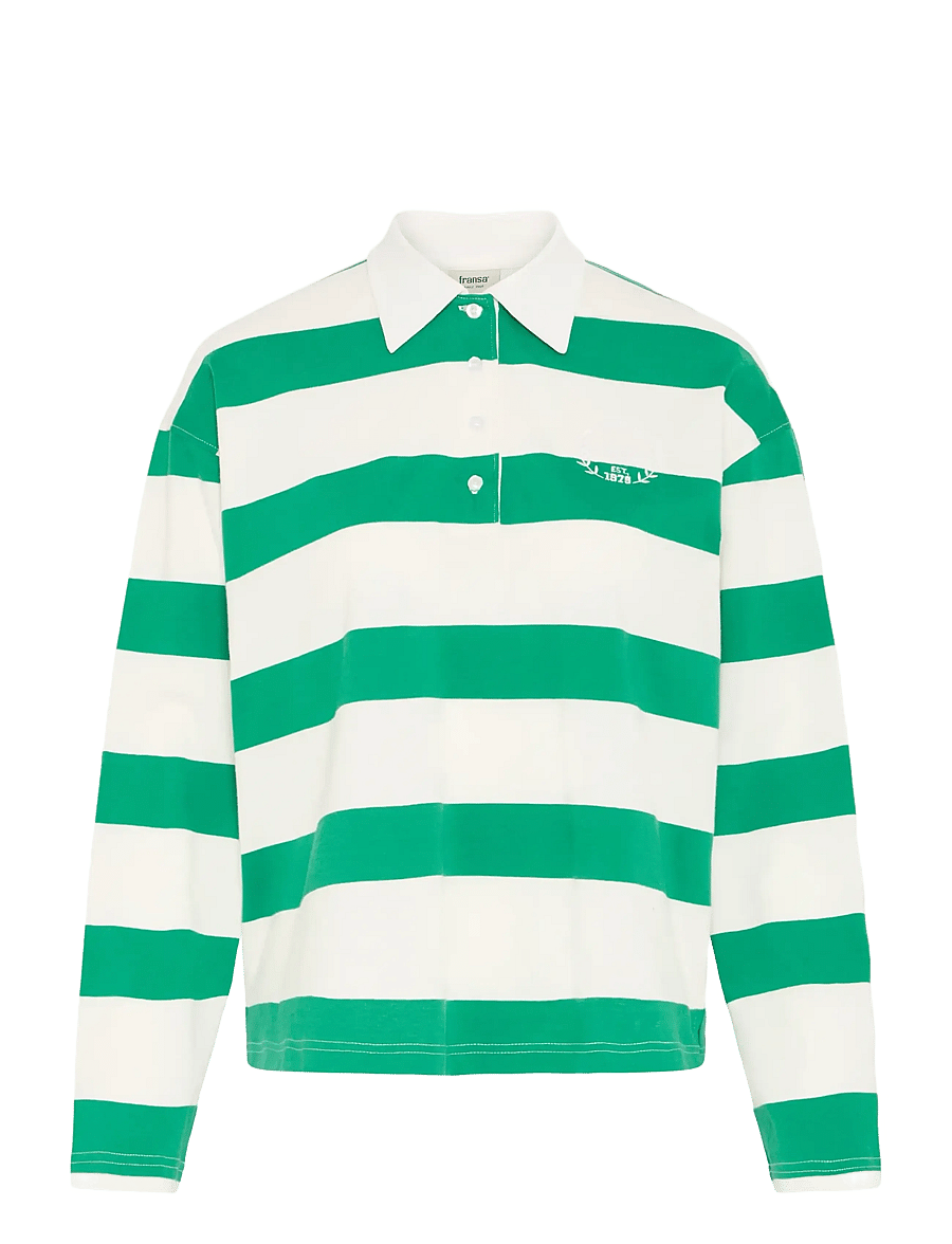Fransa - FRSIGMA TEE 1 - polosärgid - green/blue stripe - 1