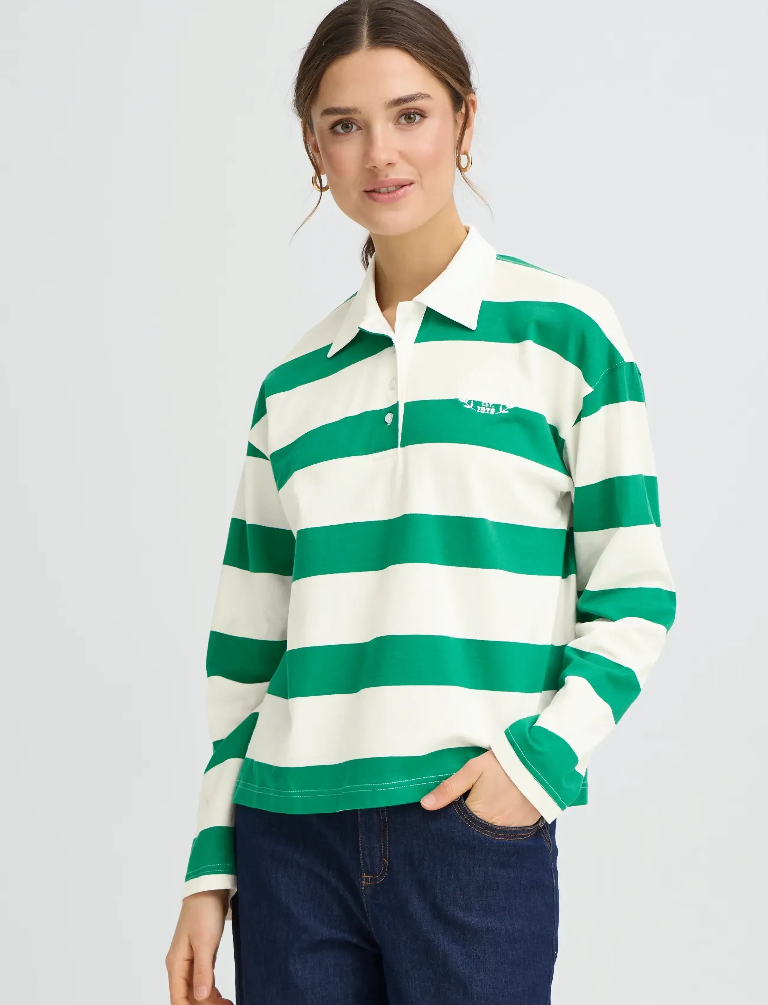 Fransa - FRSIGMA TEE 1 - alhaisimmat hinnat - green/blue stripe - 3