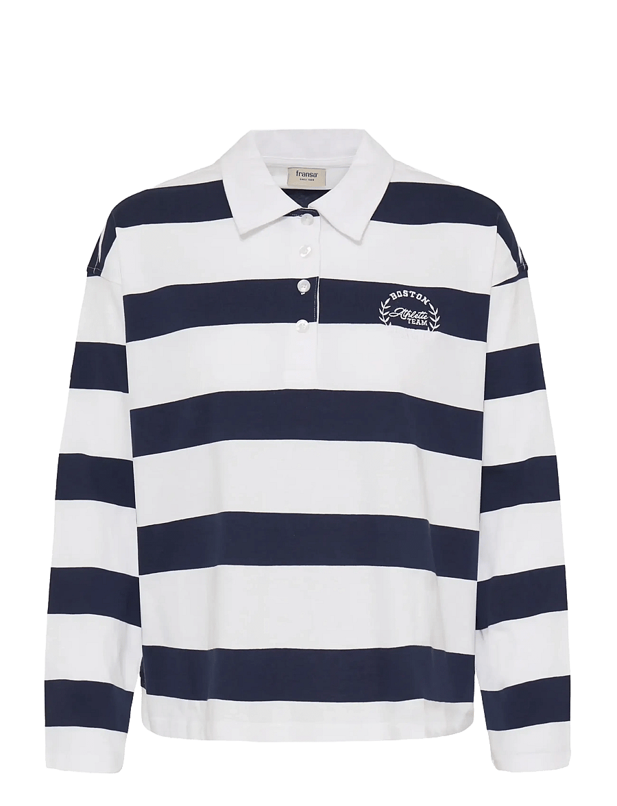 Fransa - FRSIGMA TEE 1 - poloer - navy stripe - 1