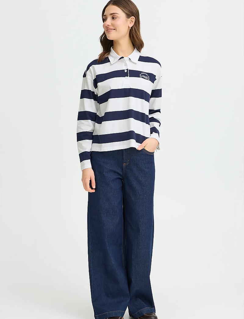 Fransa - FRSIGMA TEE 1 - polosärgid - navy stripe - 0