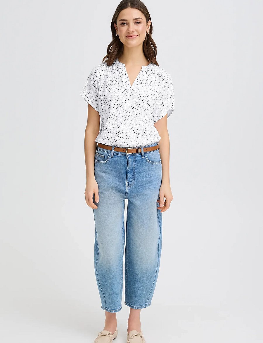 Fransa - FRLAYA BL 1 - kurzärmelige blusen - dot dots black - 0