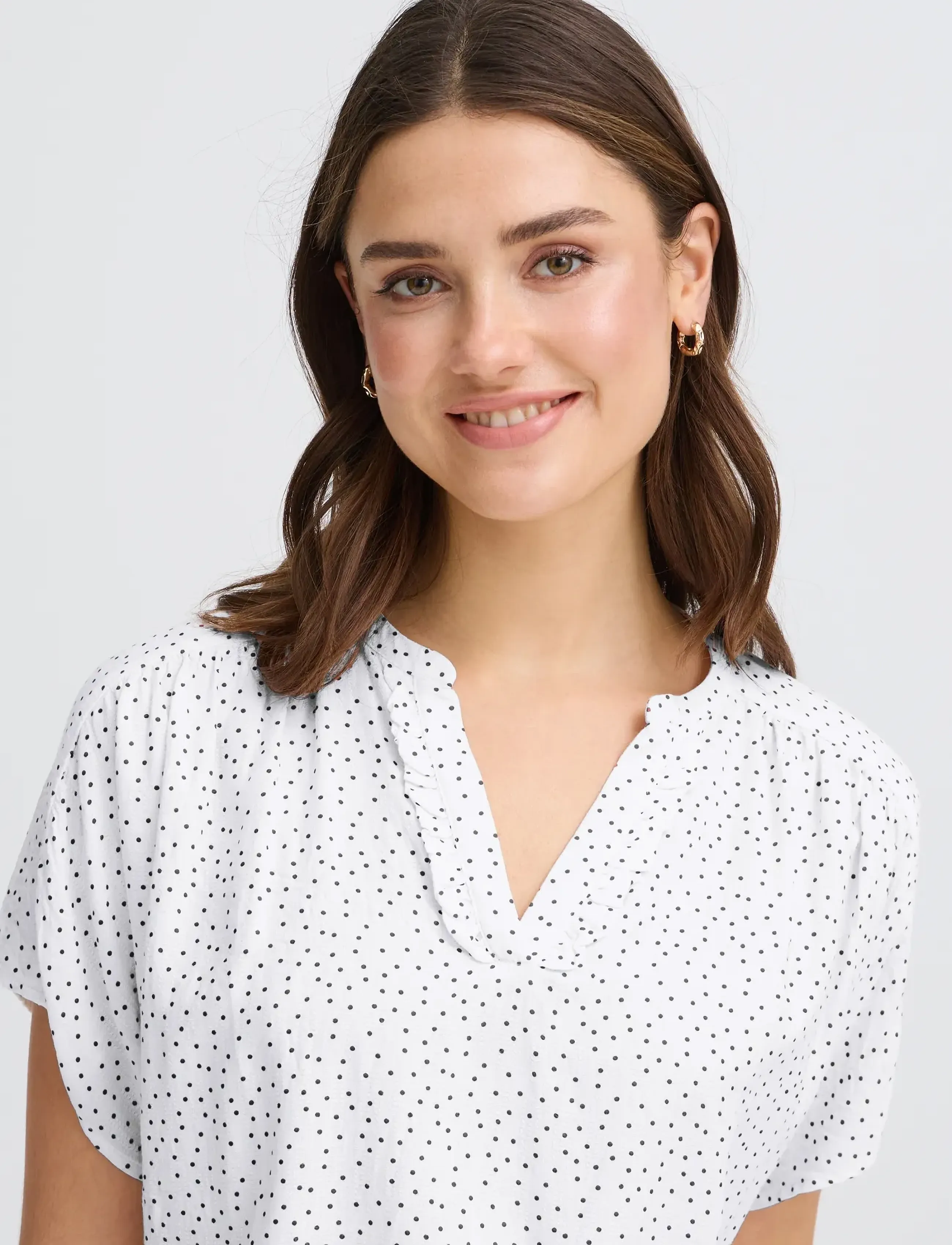 Fransa - FRLAYA BL 1 - kurzämlige blusen - dot dots black - 5