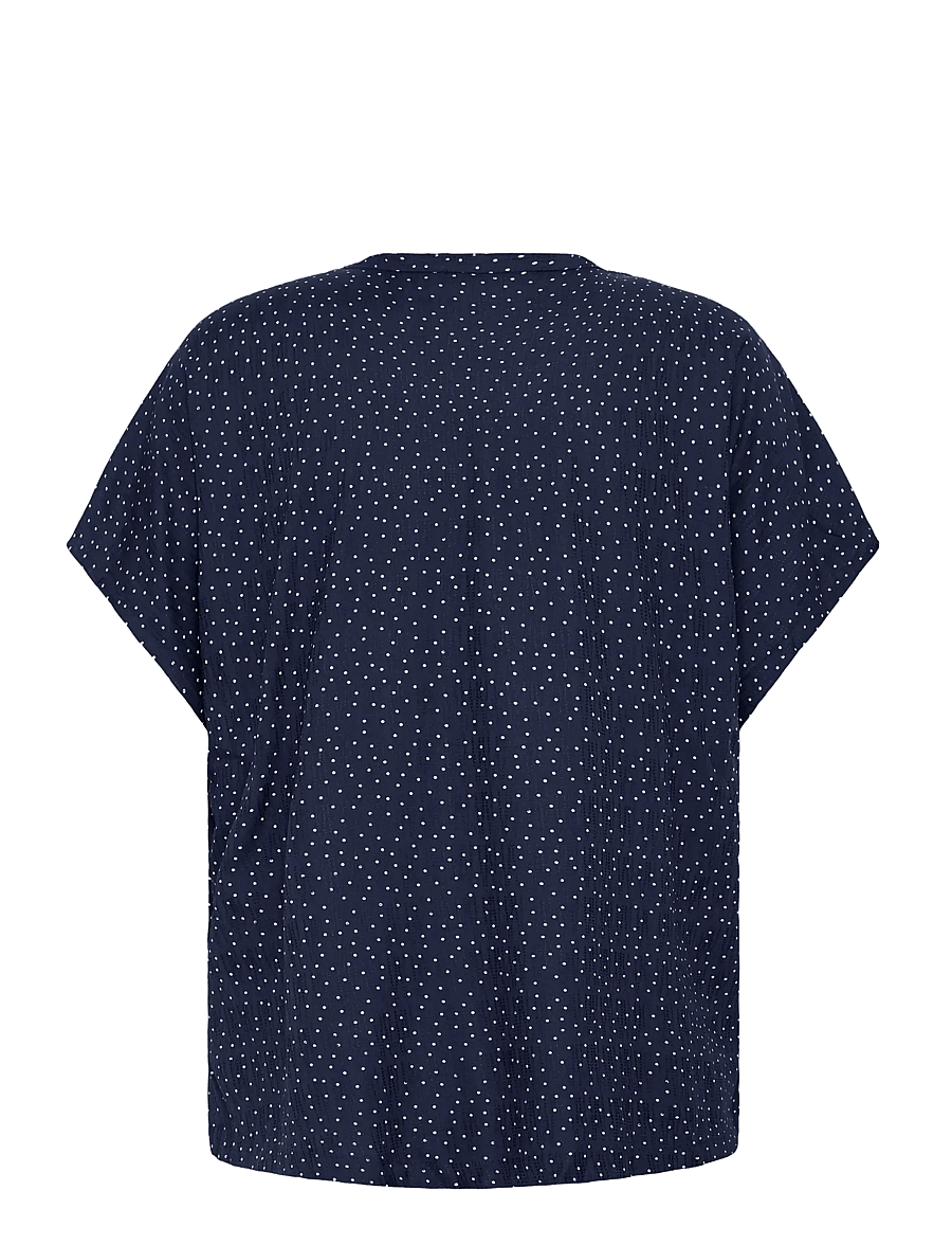 Fransa - FRLAYA BL 1 - short-sleeved blouses - dot dots navy blazer - 2