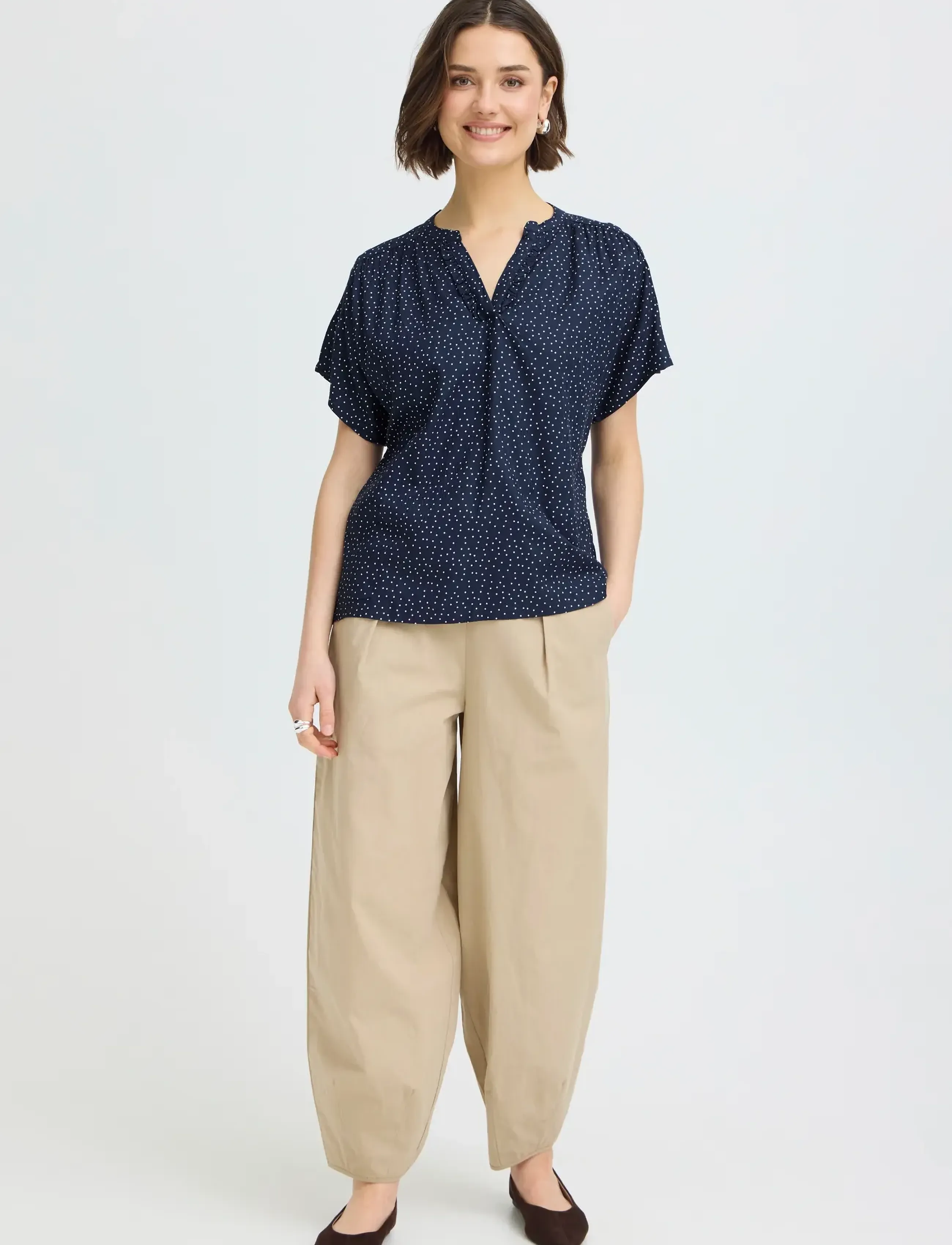 Fransa Frlaya Bl 1, XS, Navy, Bluser > Kortærmede, Dame