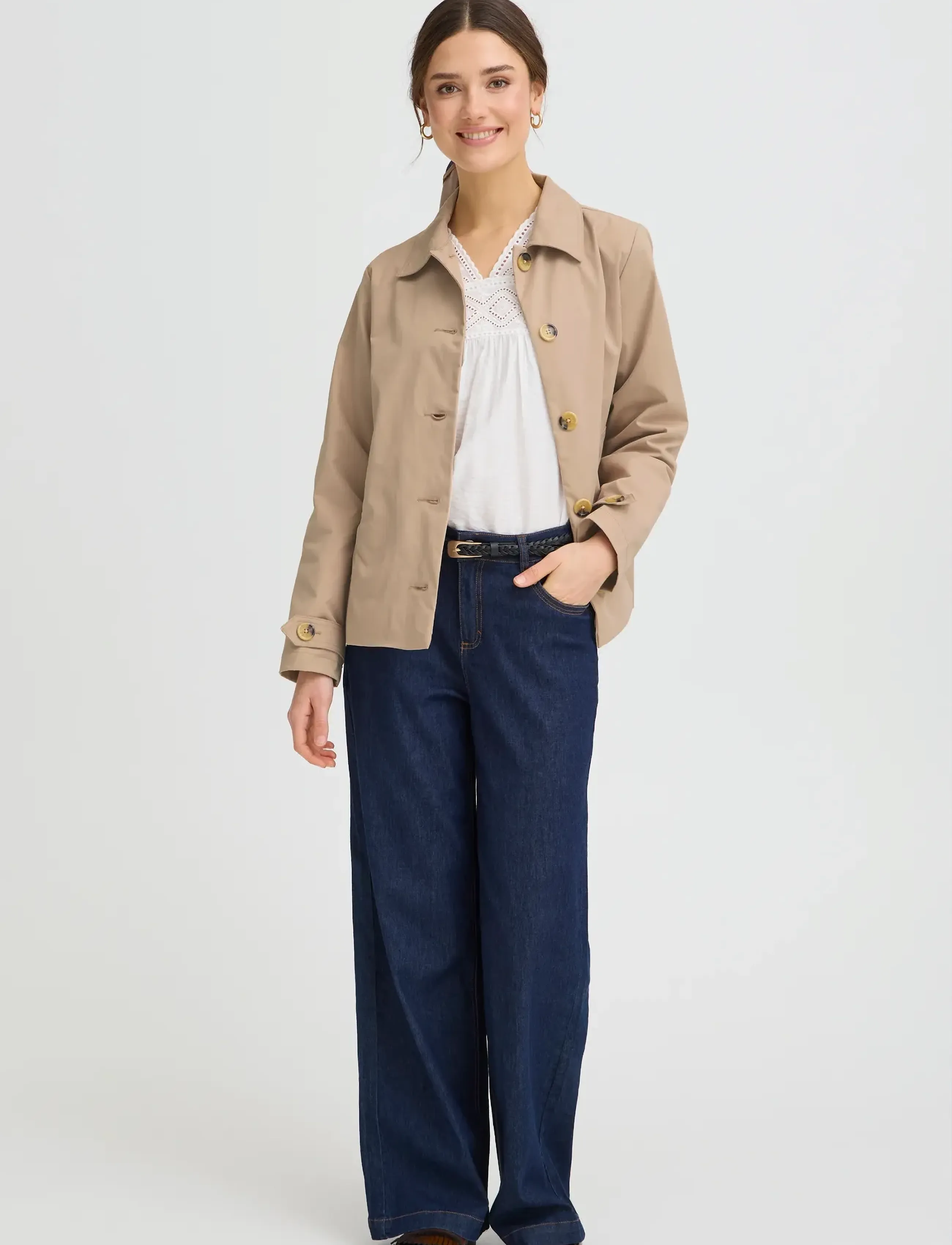 Fransa Frtrina Ja 3, L, Beige, Jakker > Let Sommerjakke, Dame