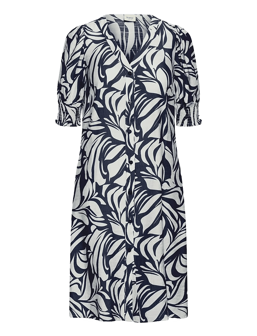 Fransa - FRARIANA DR 18 - sommerkjoler - floral reverie navy - 1