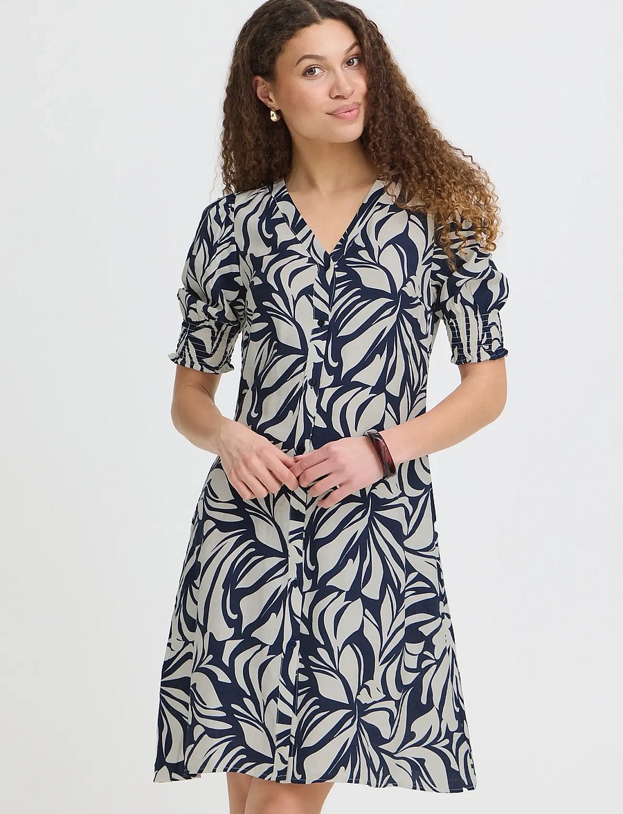 Fransa - FRARIANA DR 18 - sommerkjoler - floral reverie navy - 3